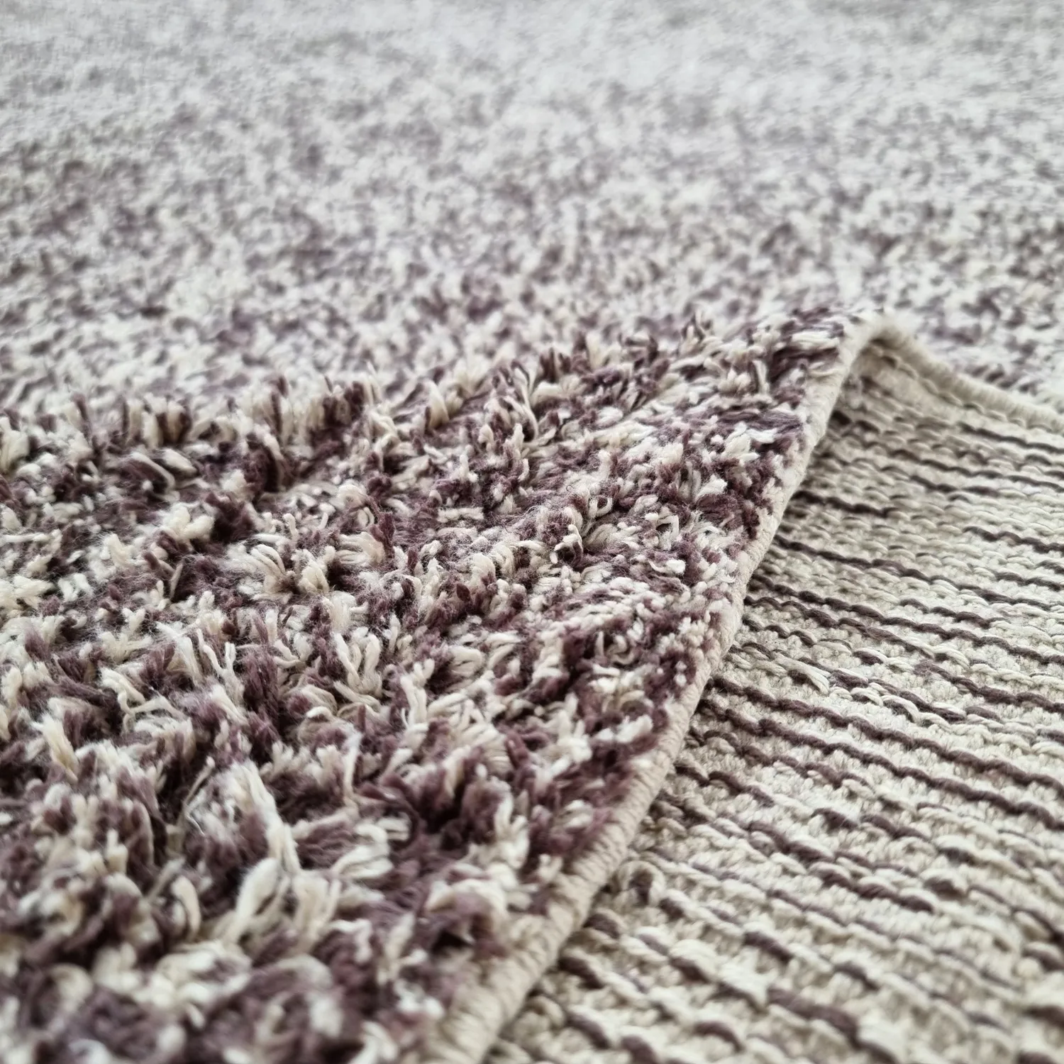 Alfombras de pelo largo - Celina Natural Cotton Shaggy (beige/marrón)