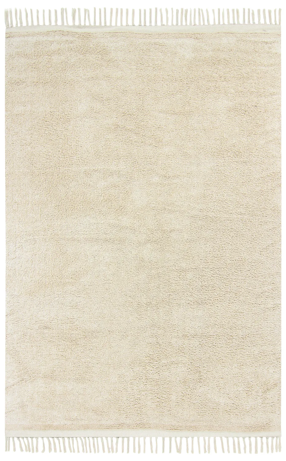 Alfombras de pelo largo - Celina Natural Cotton Shaggy (blanco roto/beige)