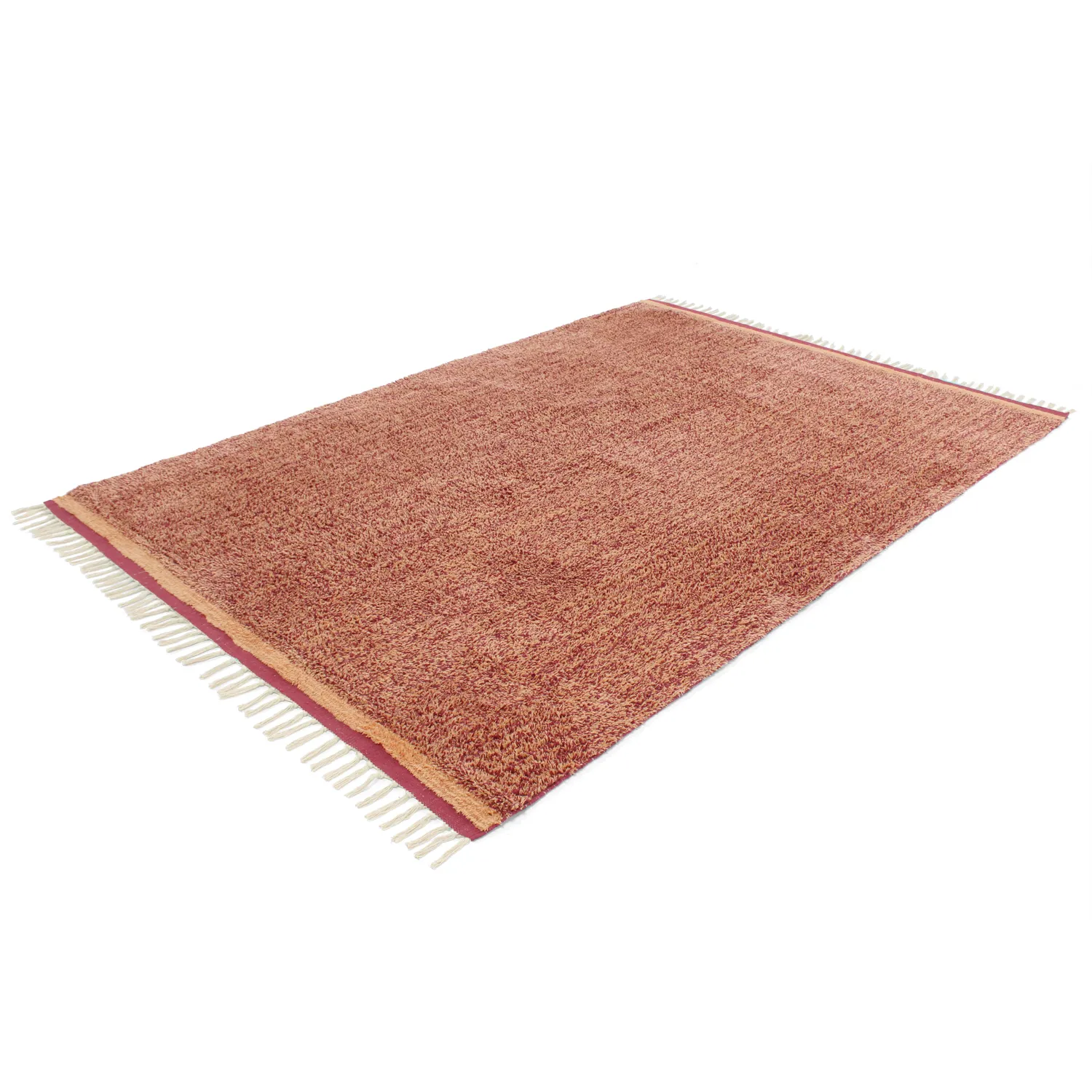 Alfombras de pelo largo - Celina Natural Cotton Shaggy (rojo)