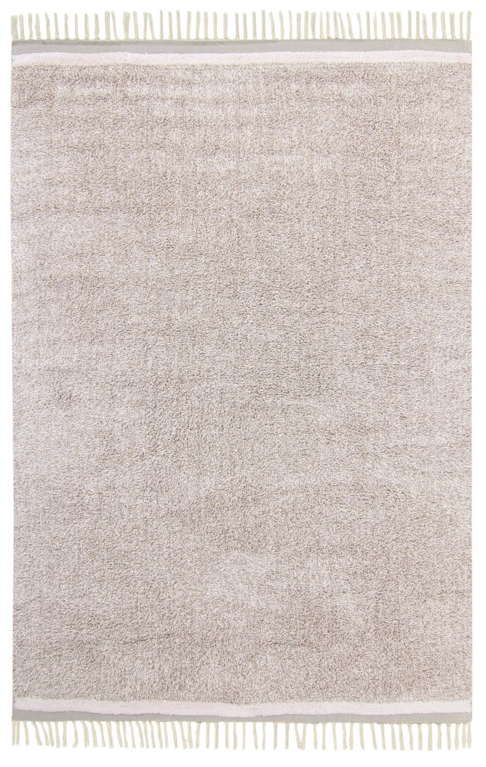Alfombras de pelo largo - Celina Natural Cotton Shaggy (gris topo/lavanda)