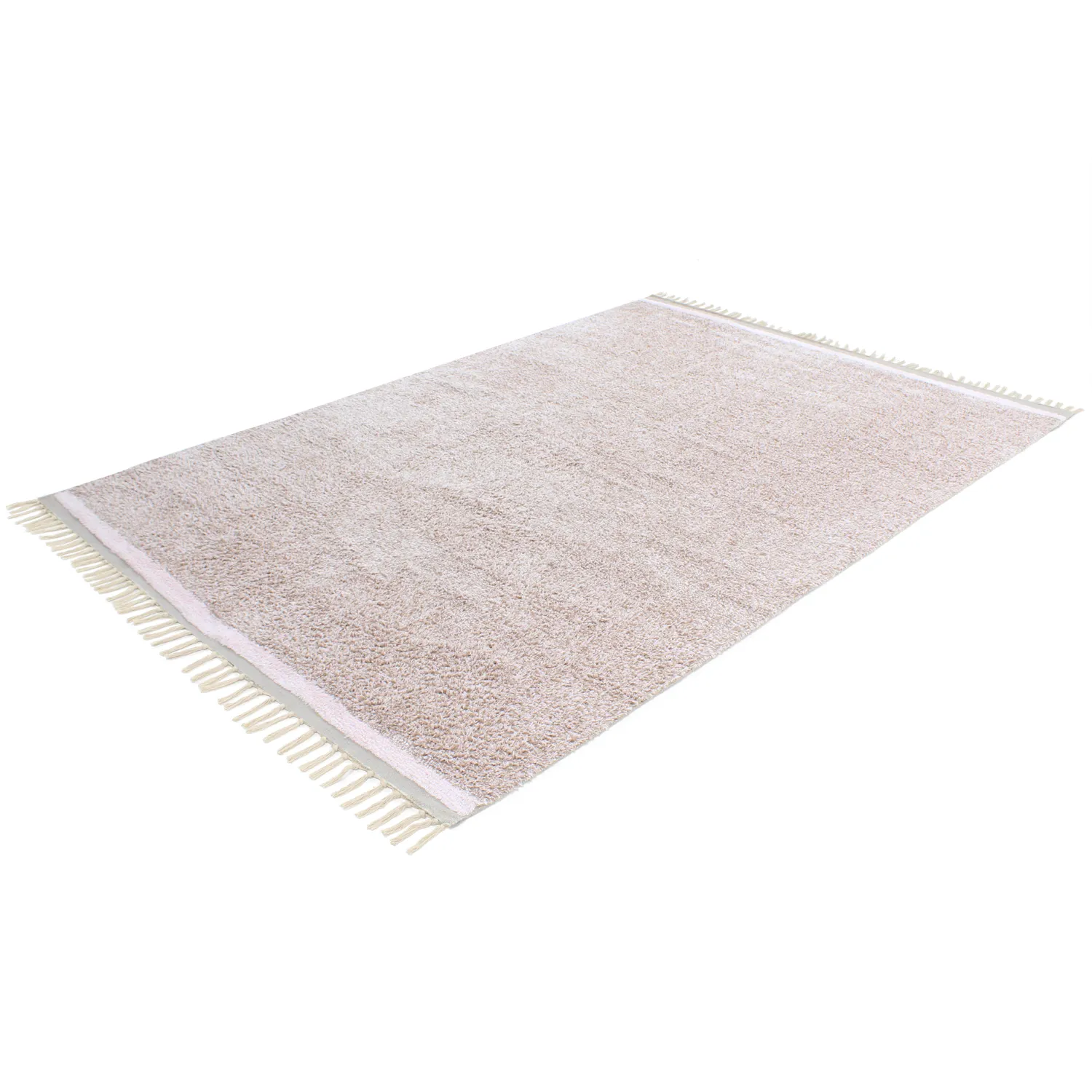 Alfombras de pelo largo - Celina Natural Cotton Shaggy (gris topo/lavanda)