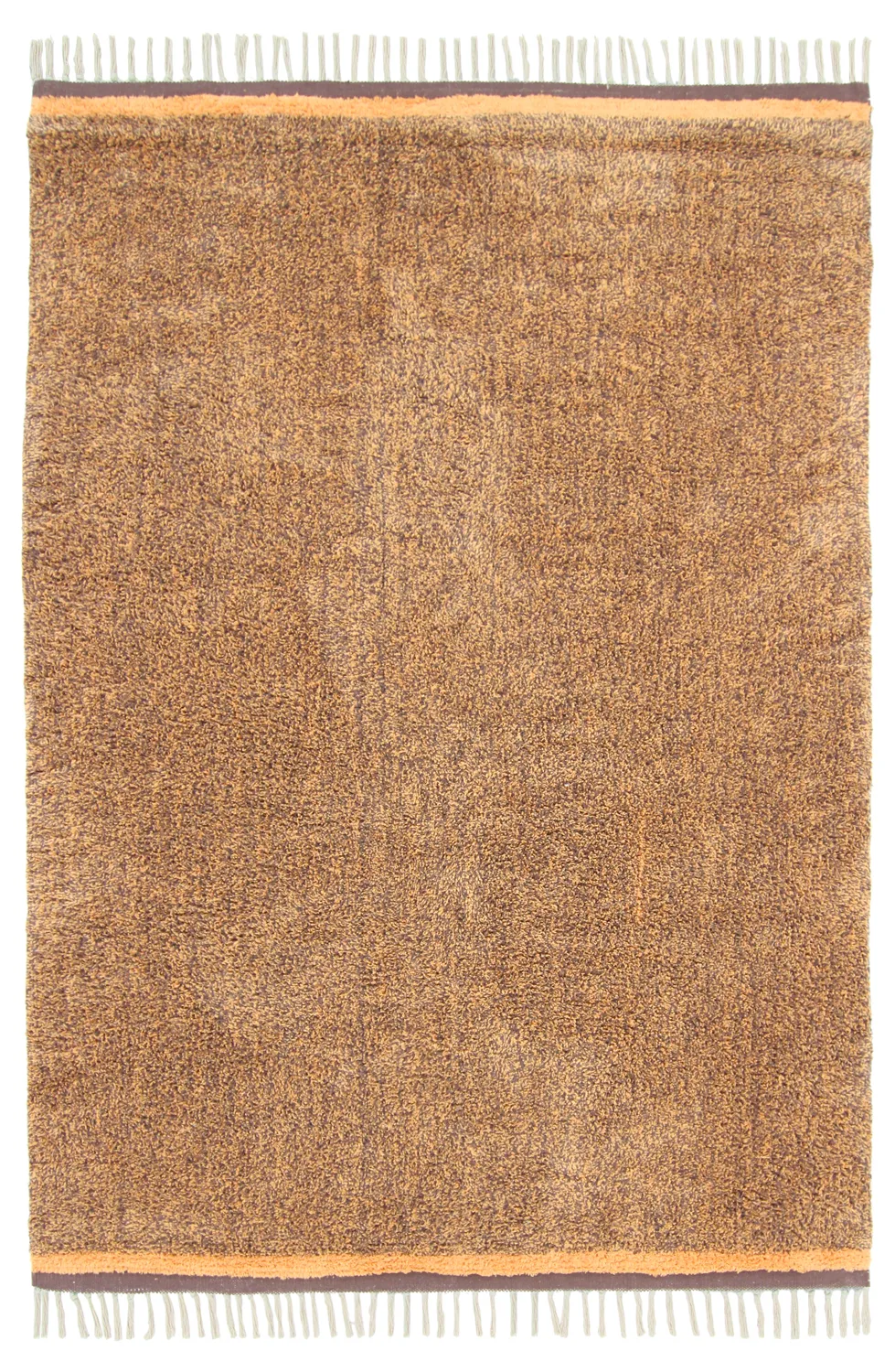 Alfombras de pelo largo - Celina Natural Cotton Shaggy (marrón/naranja)