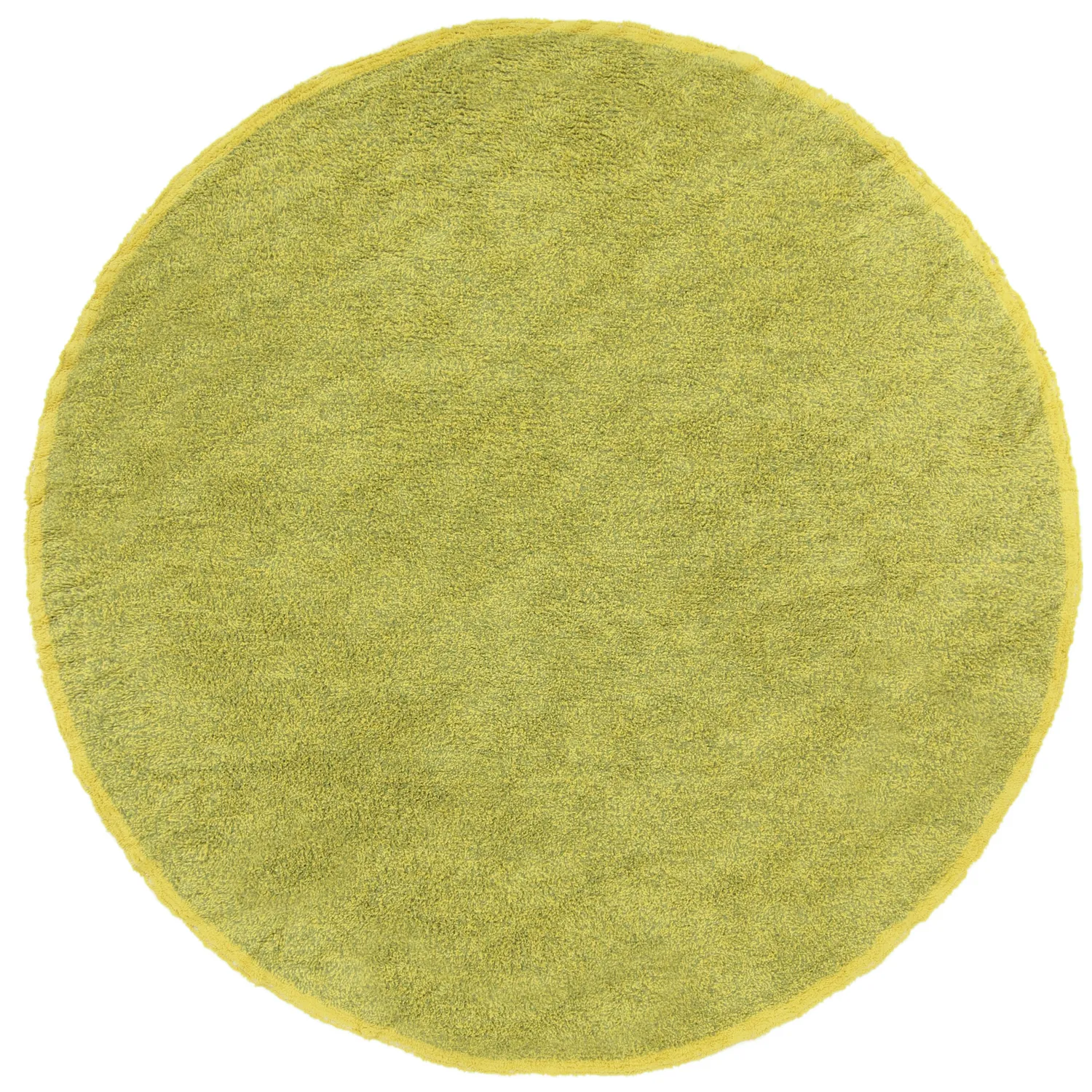 Alfombras redondeadas - Celina Natural Cotton Shaggy (verde/amarillo)