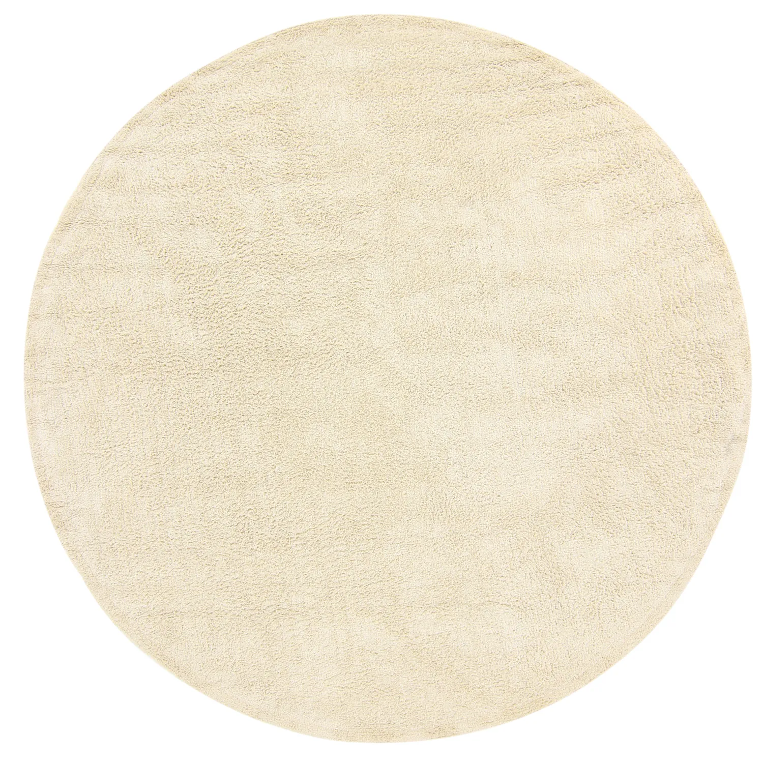 Alfombras redondeadas - Celina Natural Cotton Shaggy (blanco roto/beige)