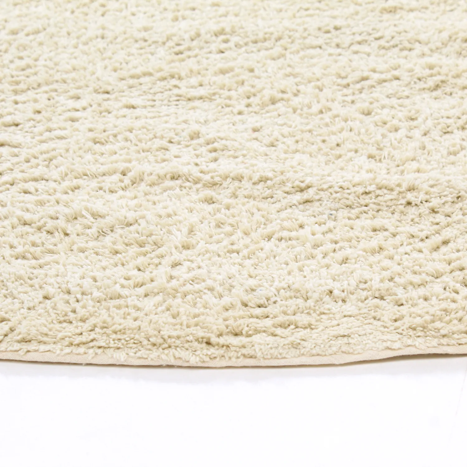 Alfombras redondeadas - Celina Natural Cotton Shaggy (blanco roto/beige)
