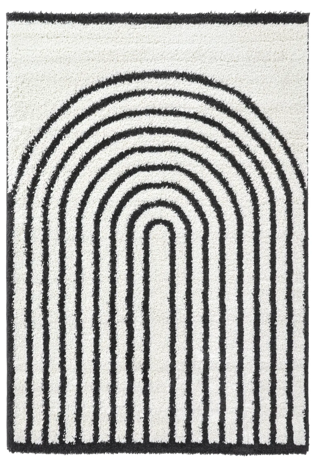 Alfombras de pelo largo - Cluny (blanco/negro)