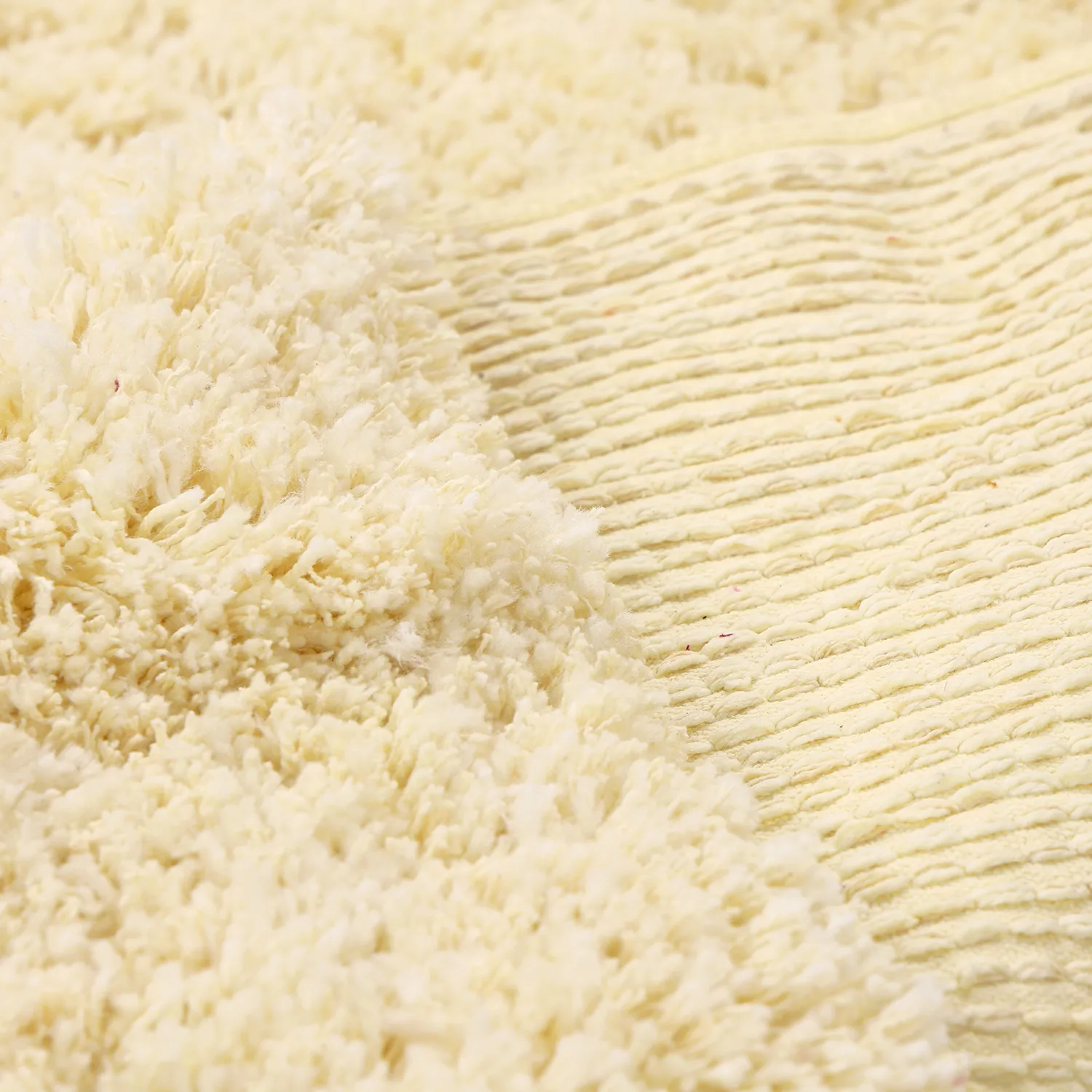 Alfombras de pelo largo - Combarro Solid Cotton Shaggy (amarillo claro)