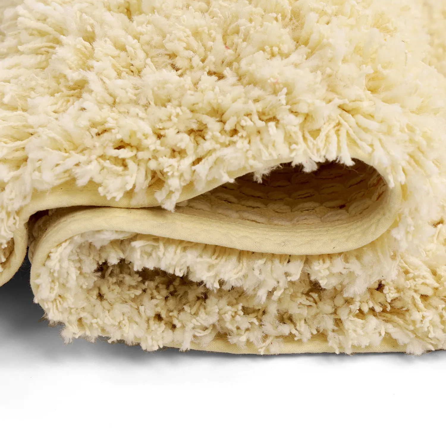 Alfombras de pelo largo - Combarro Solid Cotton Shaggy (amarillo claro)