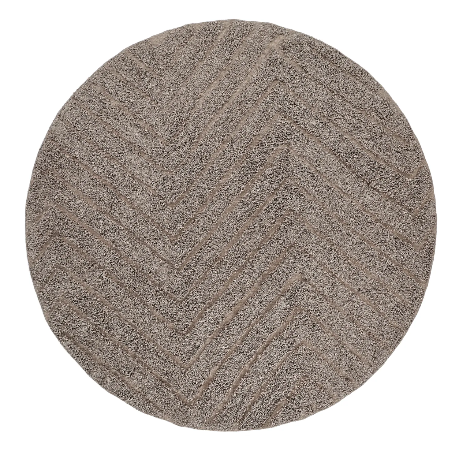Alfombras redondeadas - Conara Natural Cotton Shaggy (gris pardo)