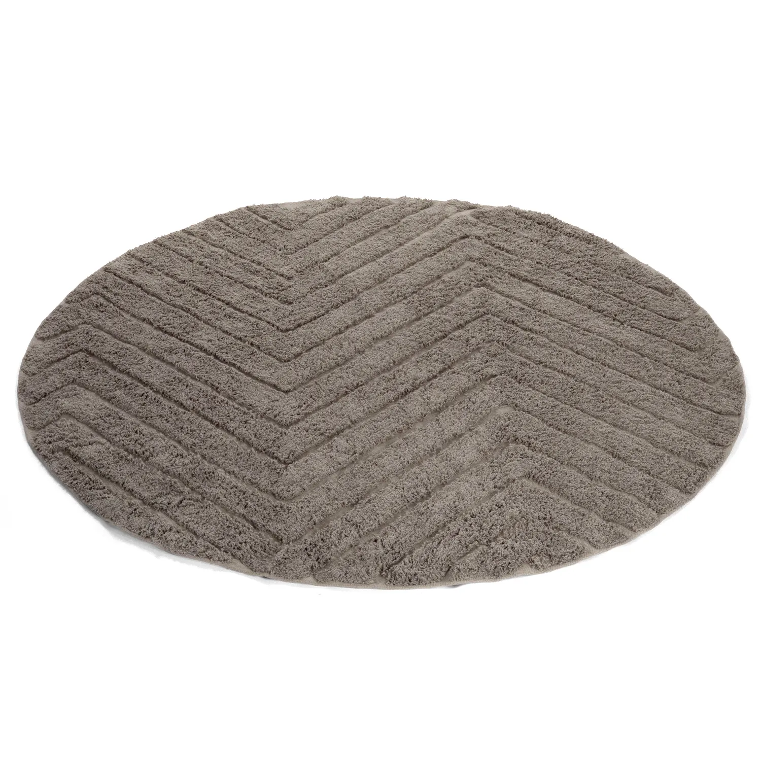 Alfombras redondeadas - Conara Natural Cotton Shaggy (gris pardo)