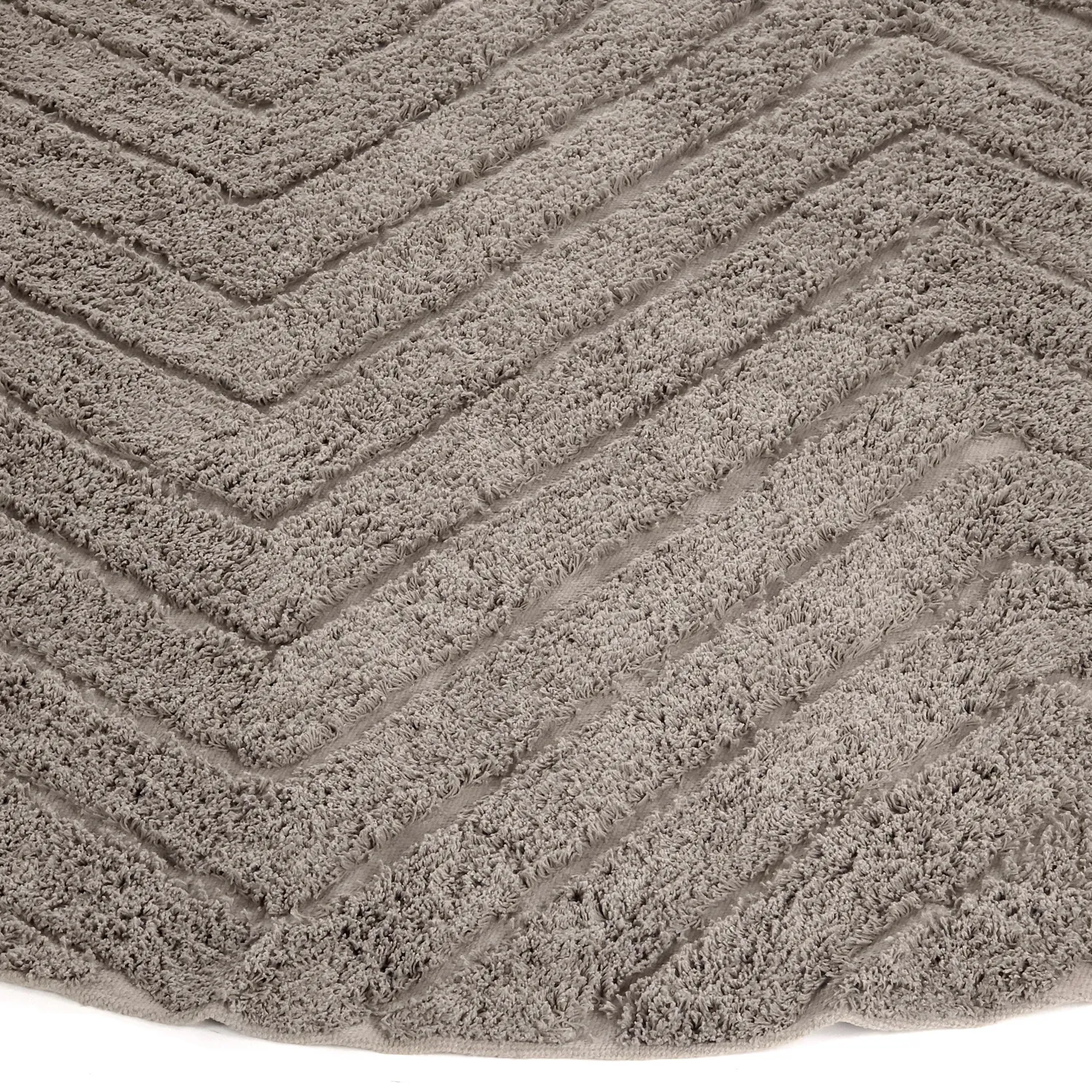 Alfombras redondeadas - Conara Natural Cotton Shaggy (gris pardo)