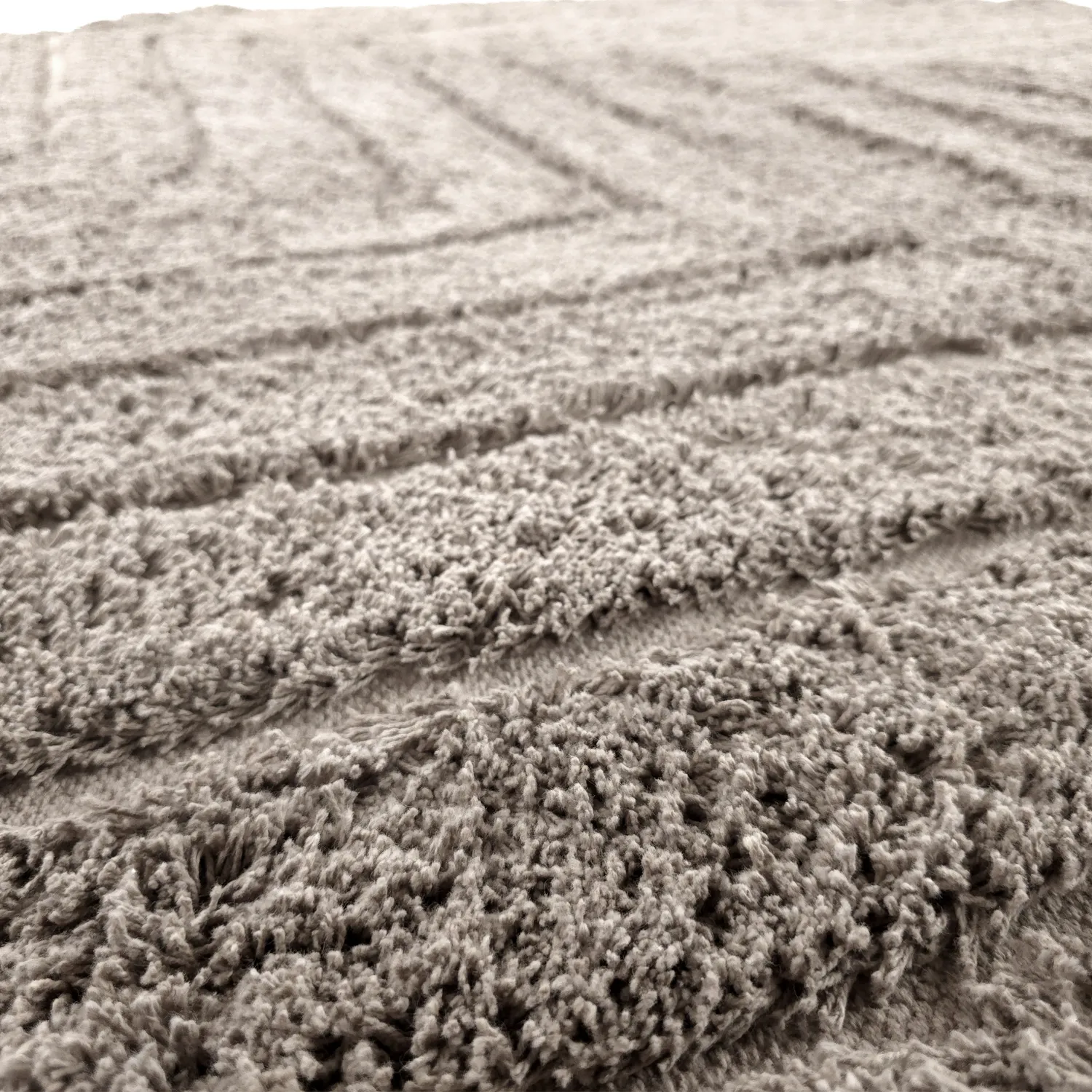 Alfombras redondeadas - Conara Natural Cotton Shaggy (gris pardo)