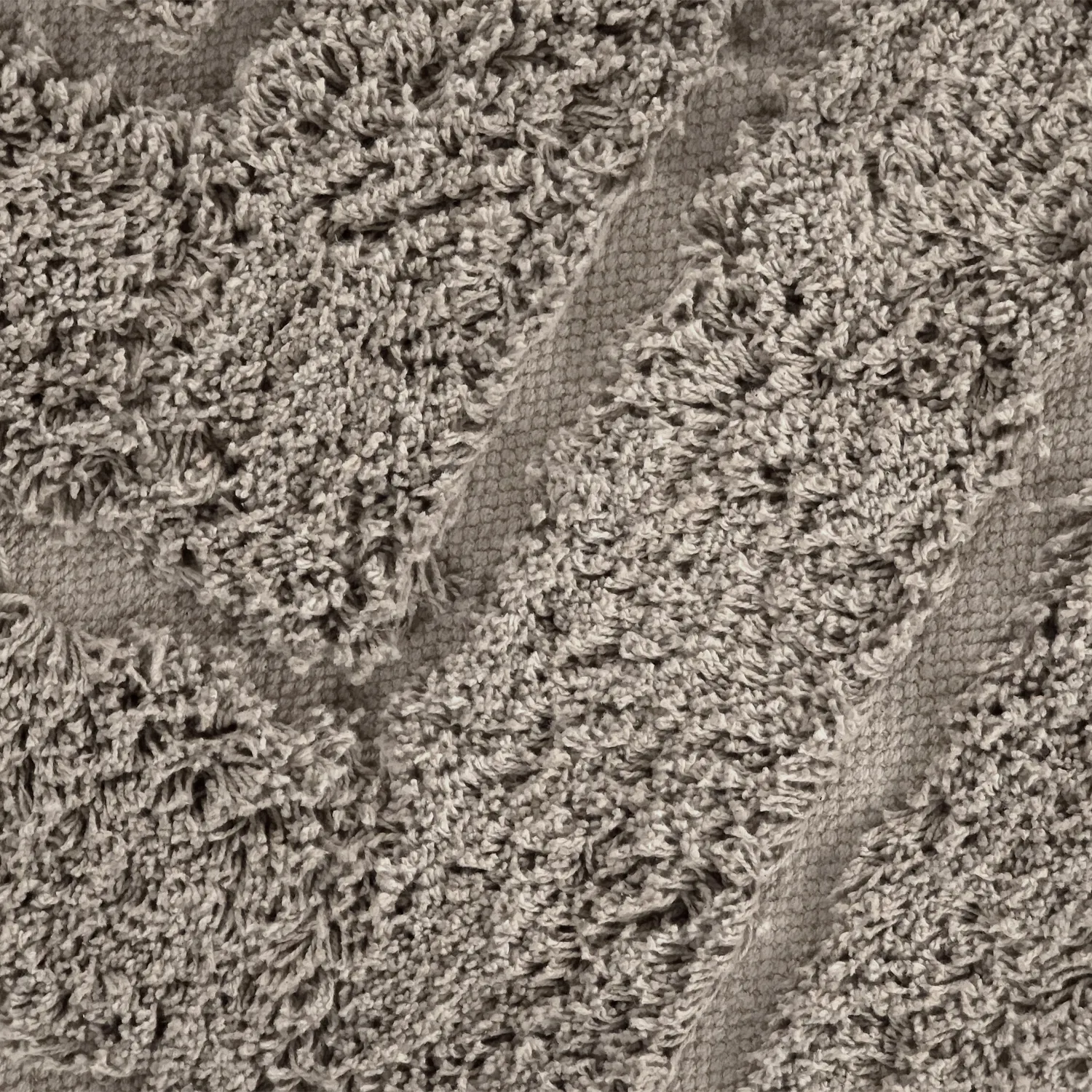Alfombras redondeadas - Conara Natural Cotton Shaggy (gris pardo)