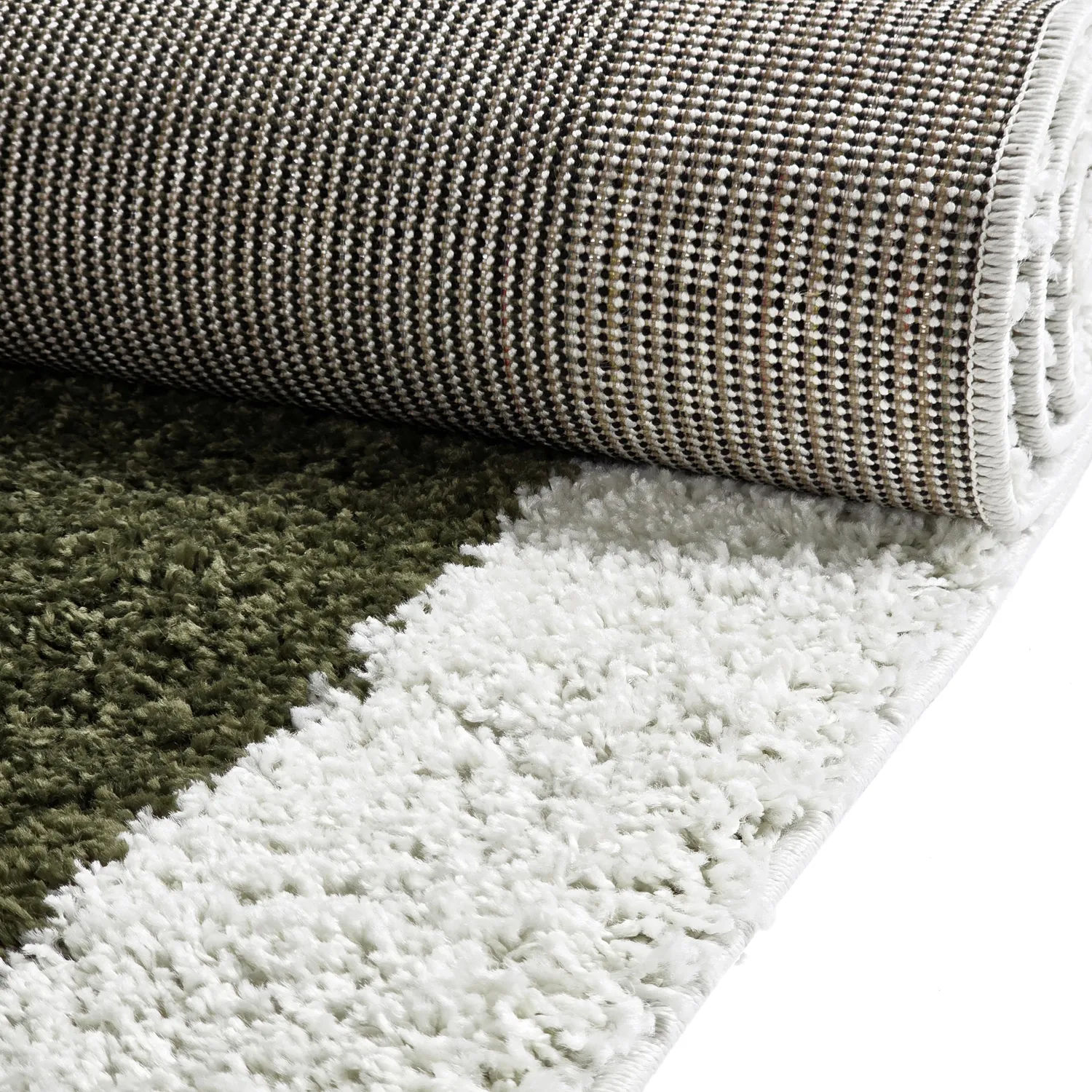 Alfombras de pelo largo - Conques (verde/blanco)