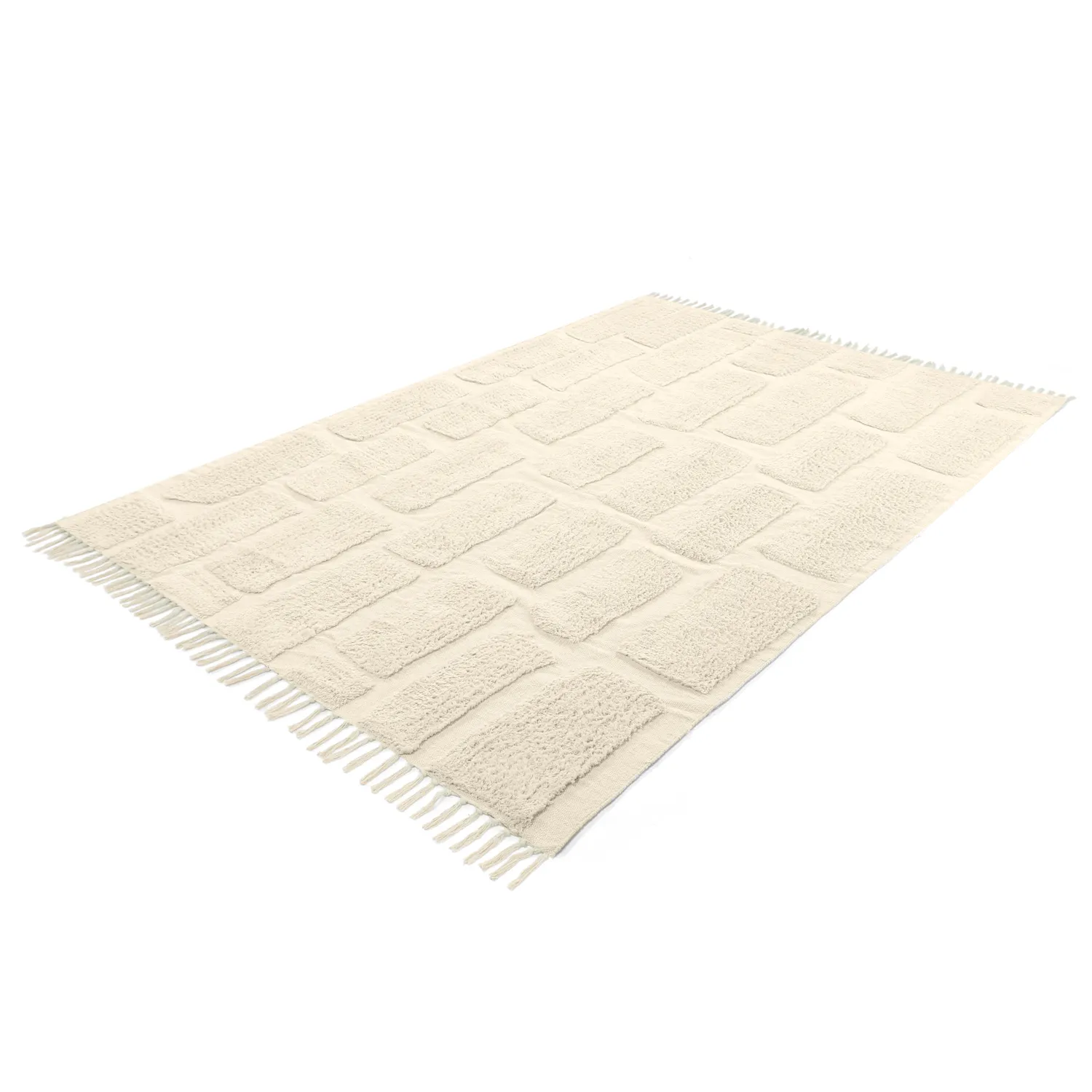 Alfombras de pelo largo - Cyrus Natural Cotton Shaggy (beige)