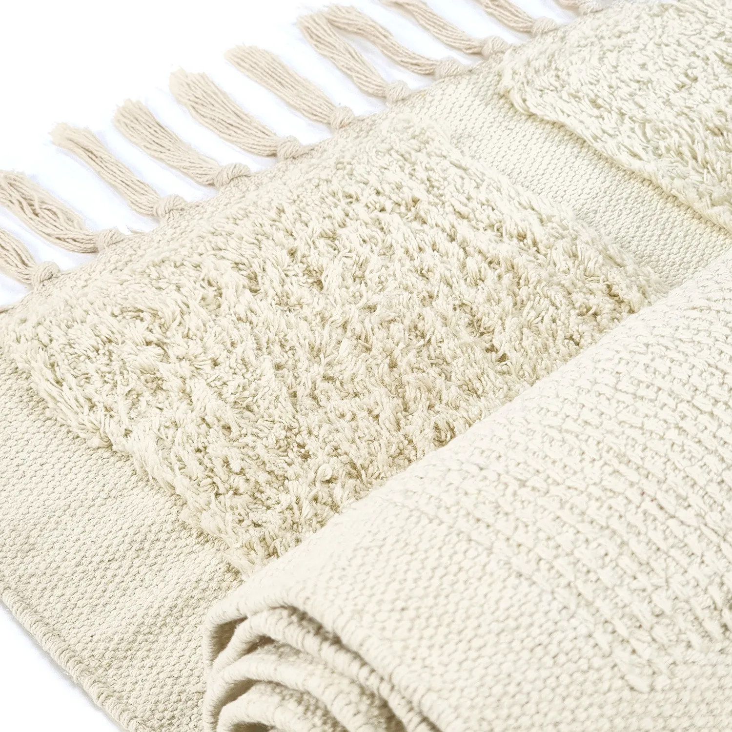 Alfombras de pelo largo - Cyrus Natural Cotton Shaggy (beige)