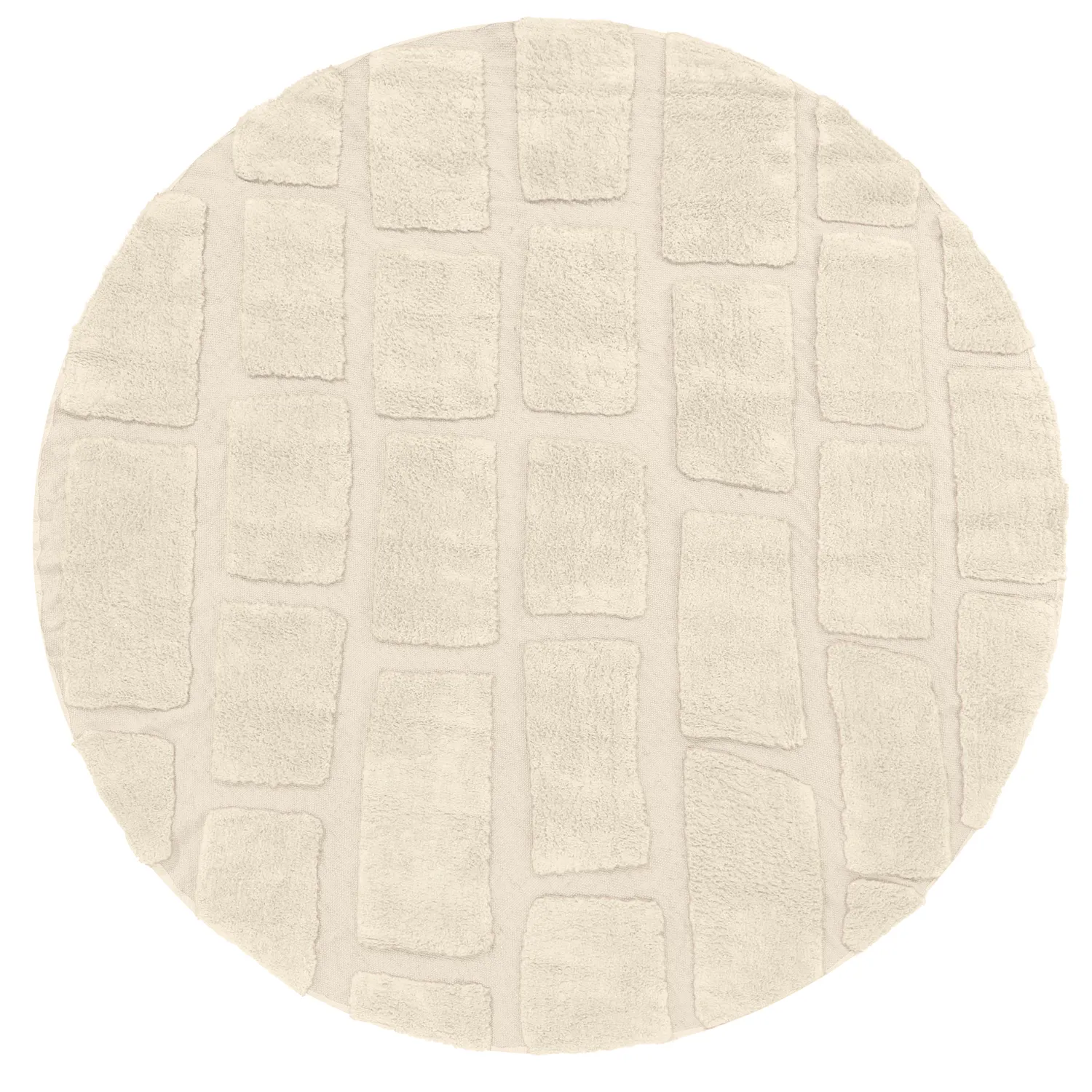 Alfombras redondeadas - Cyrus Natural Cotton Shaggy (beige)