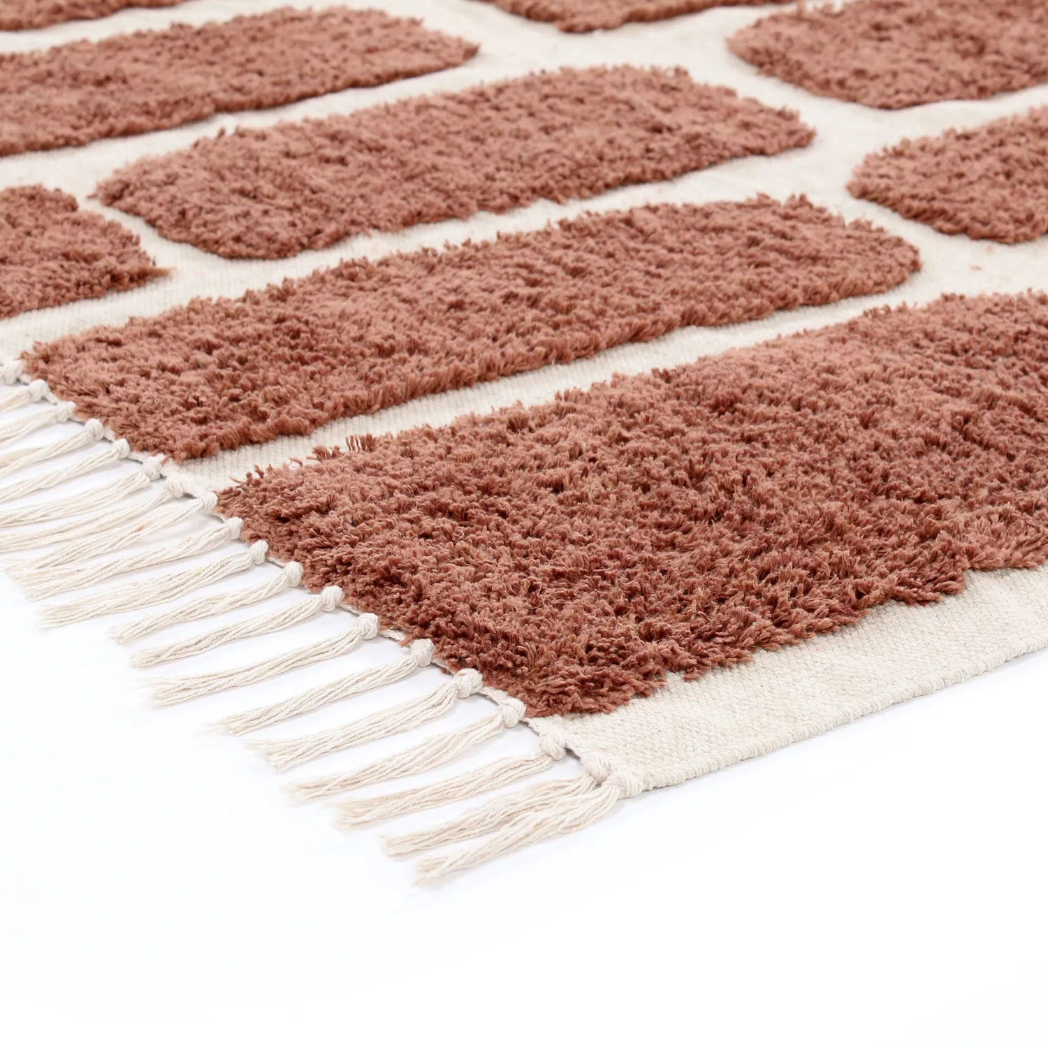 Alfombras de pelo largo - Cyrus Natural Cotton Shaggy (marrón)