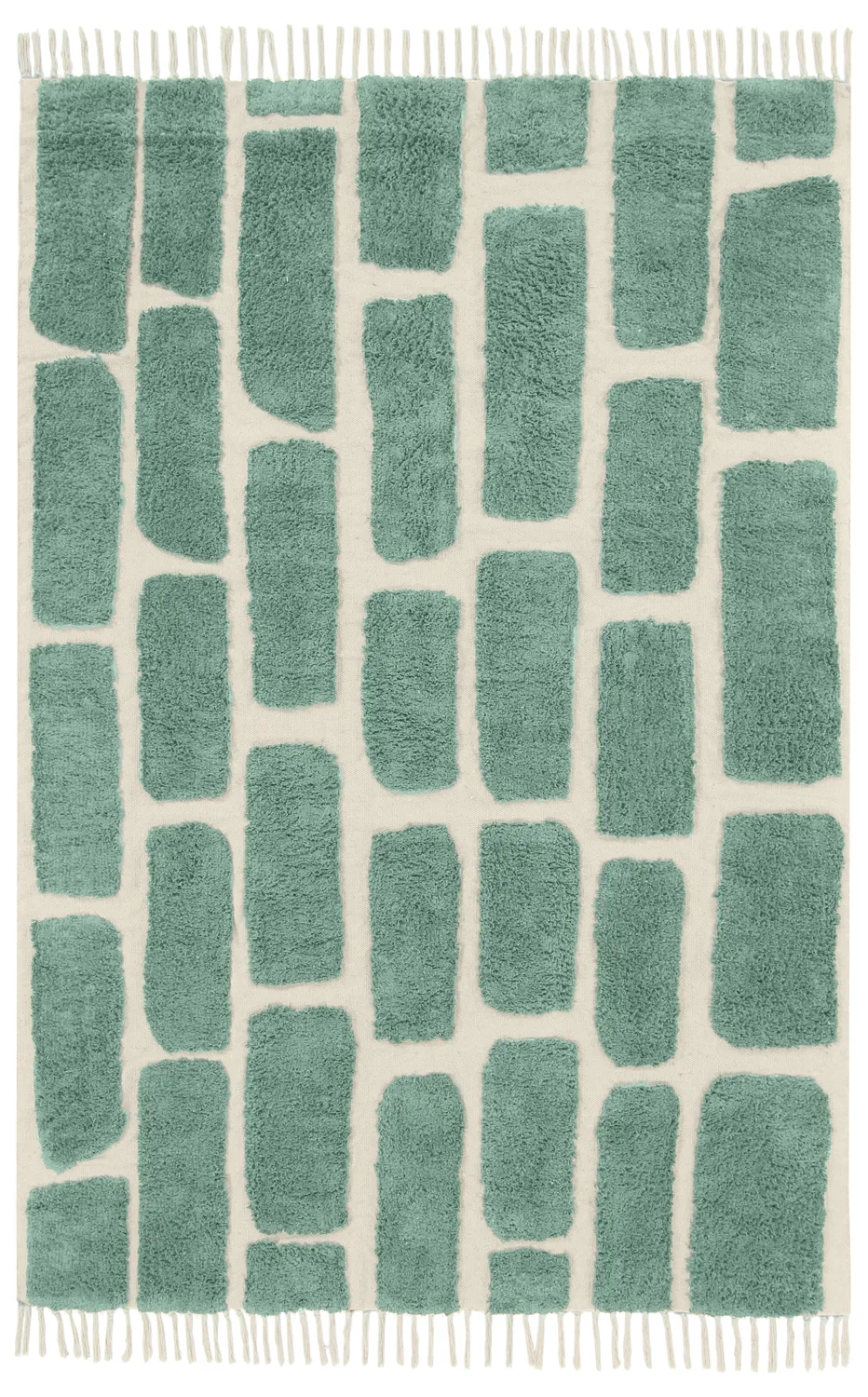 Alfombras de pelo largo - Cyrus Natural Cotton Shaggy (verde)