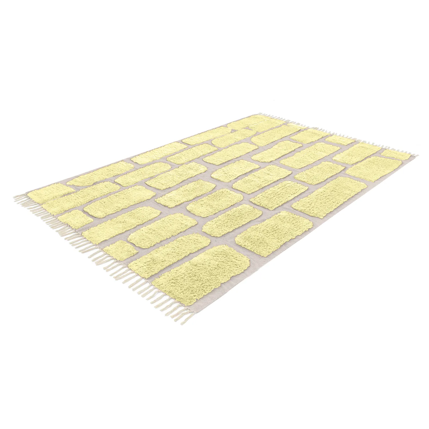 Alfombras de pelo largo - Cyrus Natural Cotton Shaggy (amarillo)