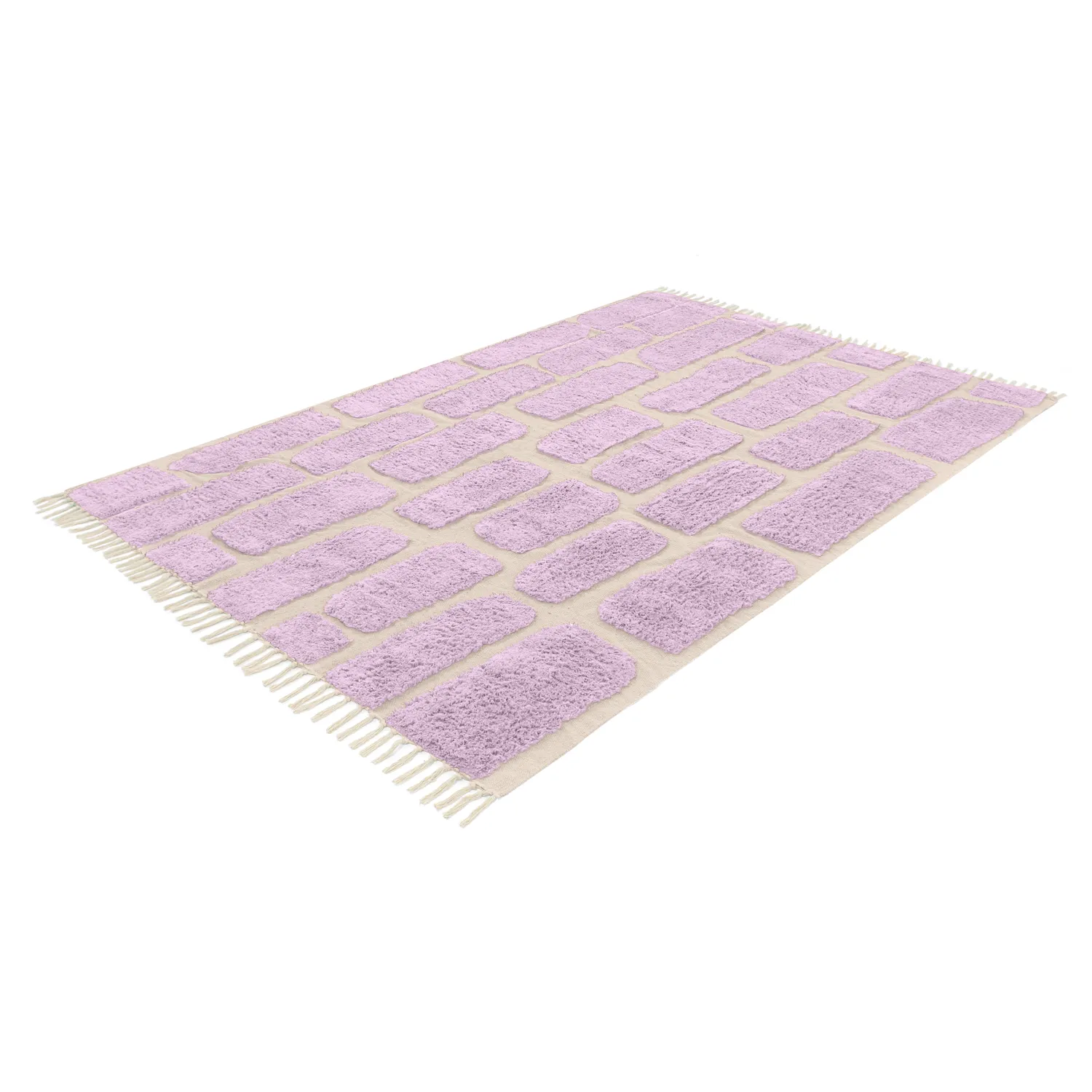 Alfombras de pelo largo - Cyrus Natural Cotton Shaggy (púrpura)