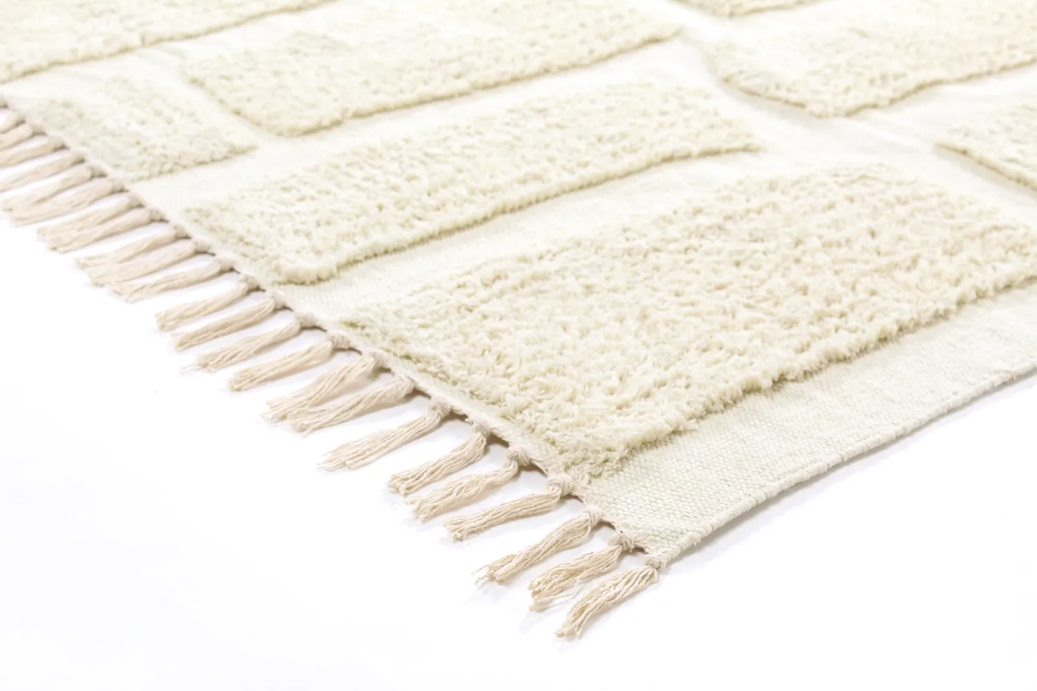 Alfombras de pelo largo - Cyrus Natural Cotton Shaggy (blanquecino)