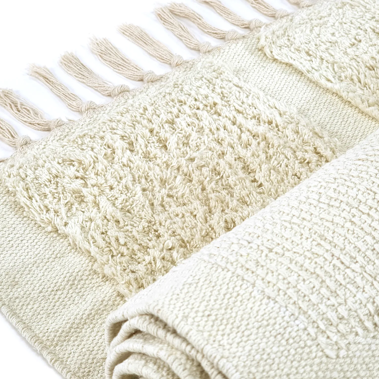 Alfombras de pelo largo - Cyrus Natural Cotton Shaggy (blanquecino)