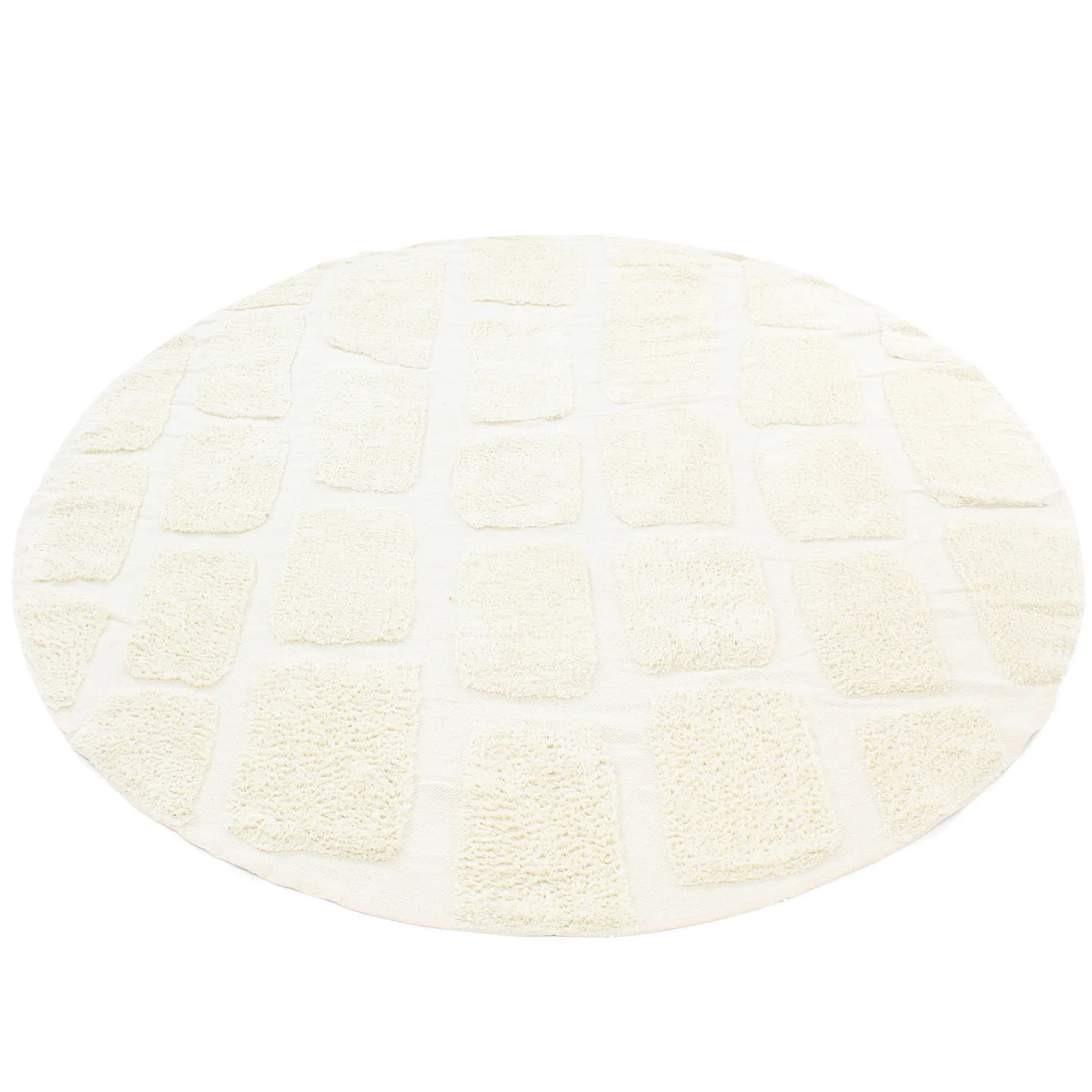 Alfombras redondeadas - Cyrus Natural Cotton Shaggy (blanquecino)