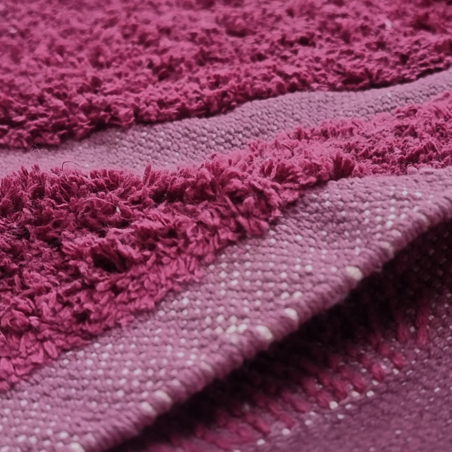 Alfombras redondeadas - Cyrus Natural Cotton Shaggy (rojo)