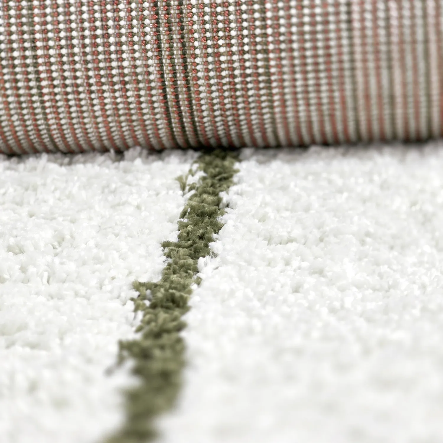 Alfombras de pelo largo - Eze (blanco/verde)