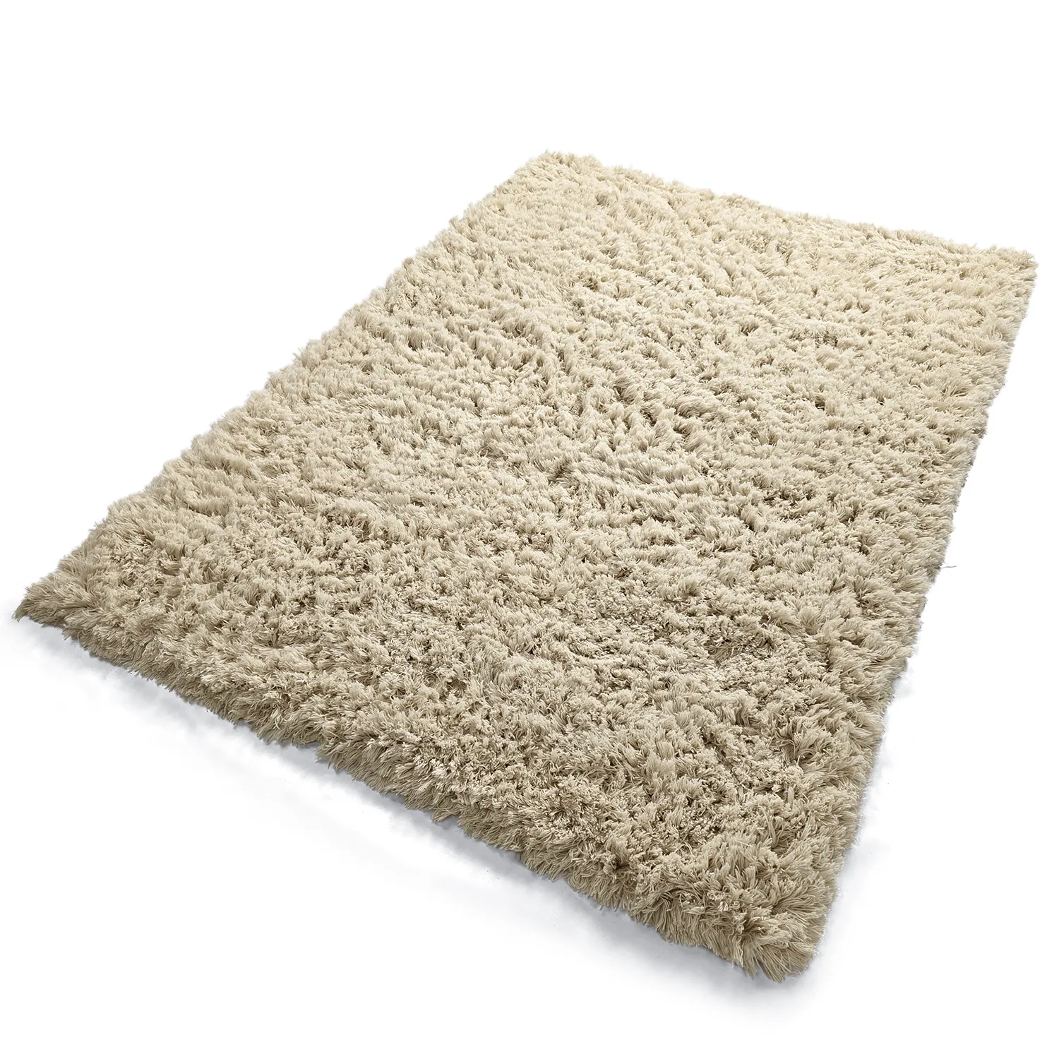 Alfombras de pelo largo - Fassale Hand Woven Wool Shaggy (crema)