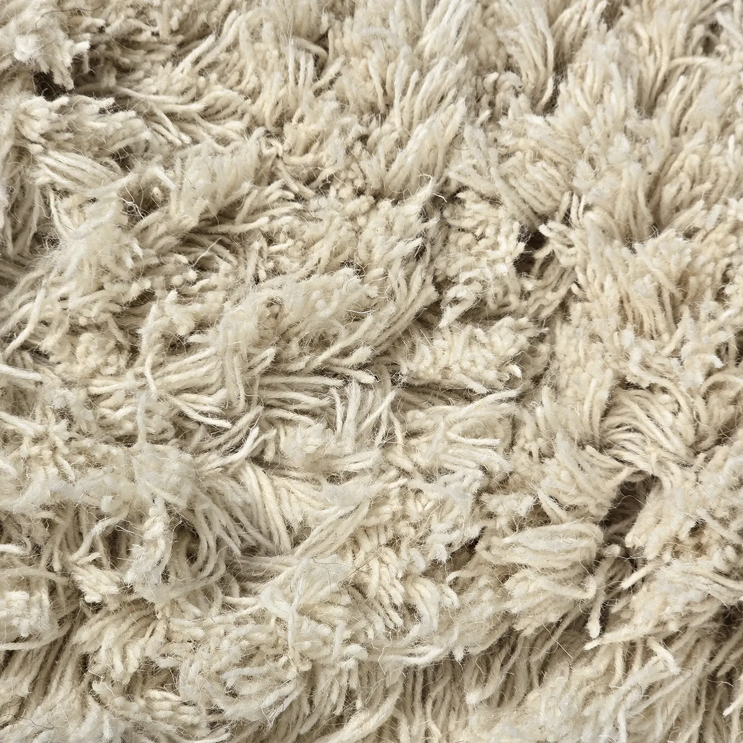 Alfombras de pelo largo - Fassale Hand Woven Wool Shaggy (crema)