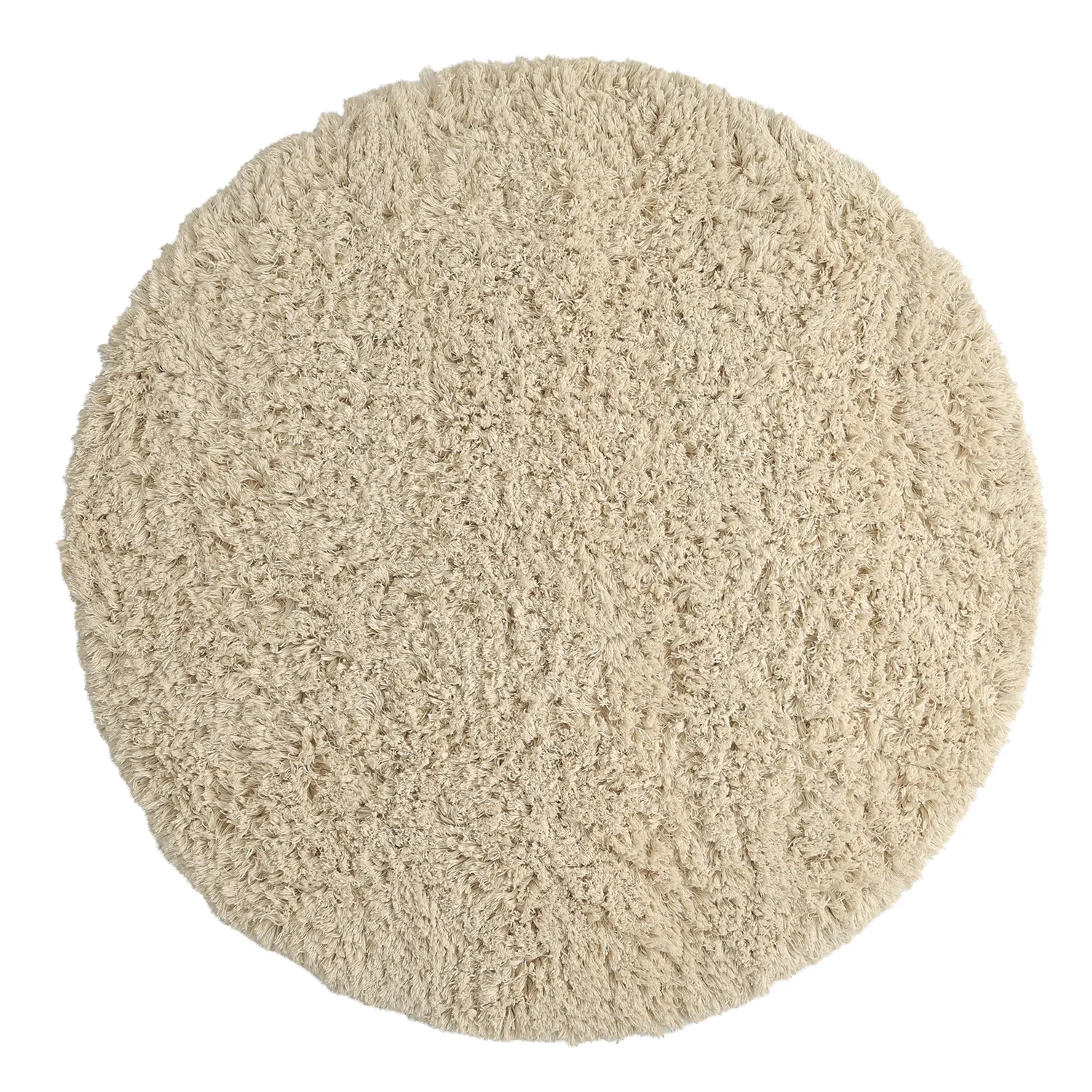 Alfombras redondeadas - Fassale Hand Woven Wool Shaggy (crema)