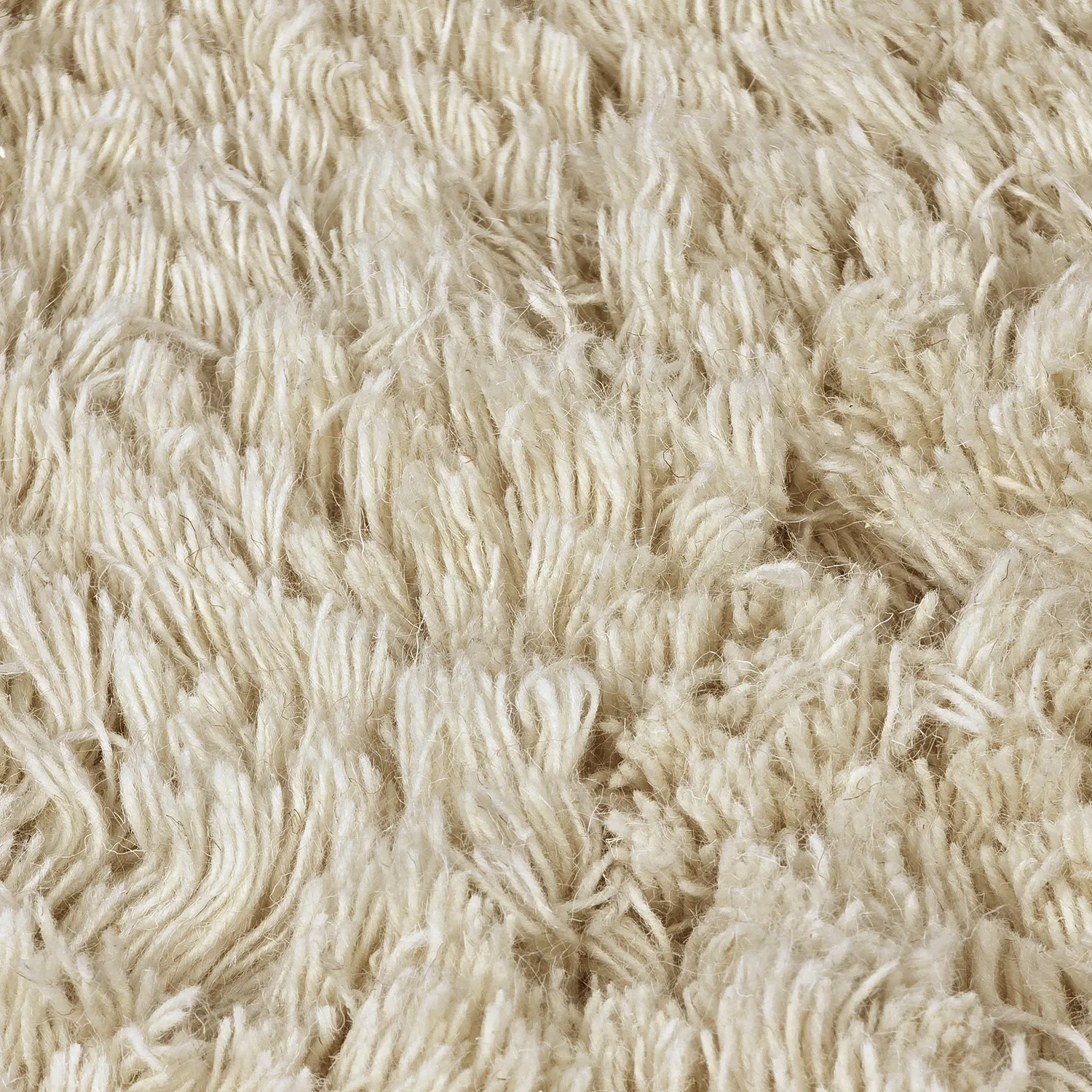 Alfombras redondeadas - Fassale Hand Woven Wool Shaggy (crema)