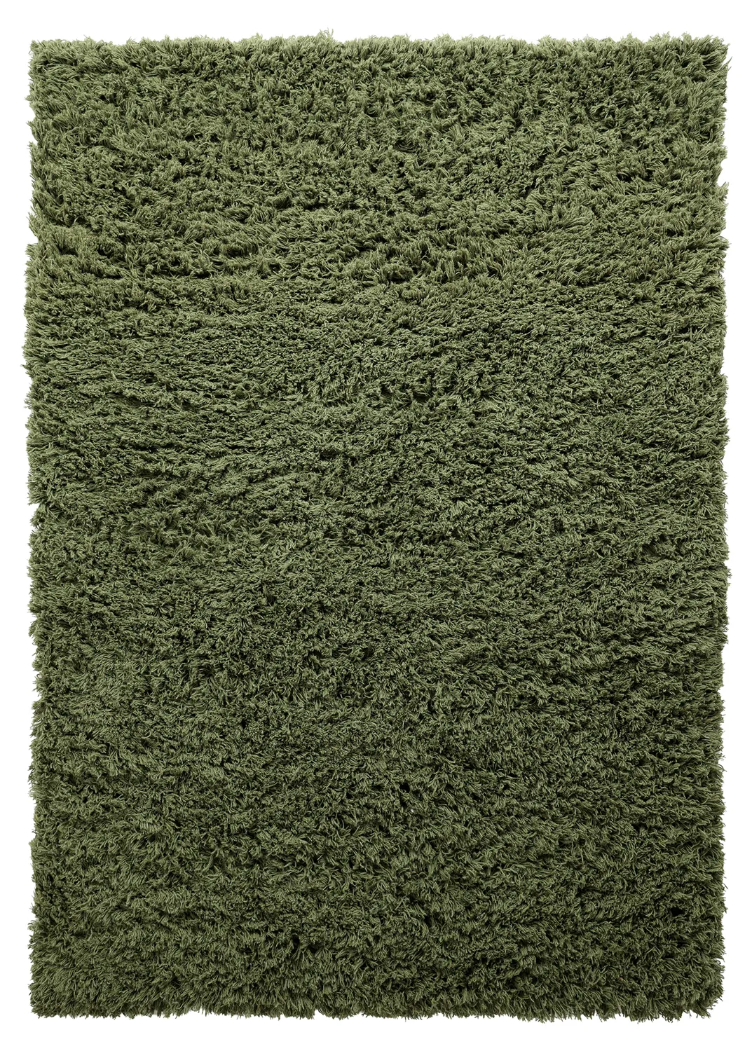 Alfombras de pelo largo - Fassale Hand Woven Wool Shaggy (verde musgo)