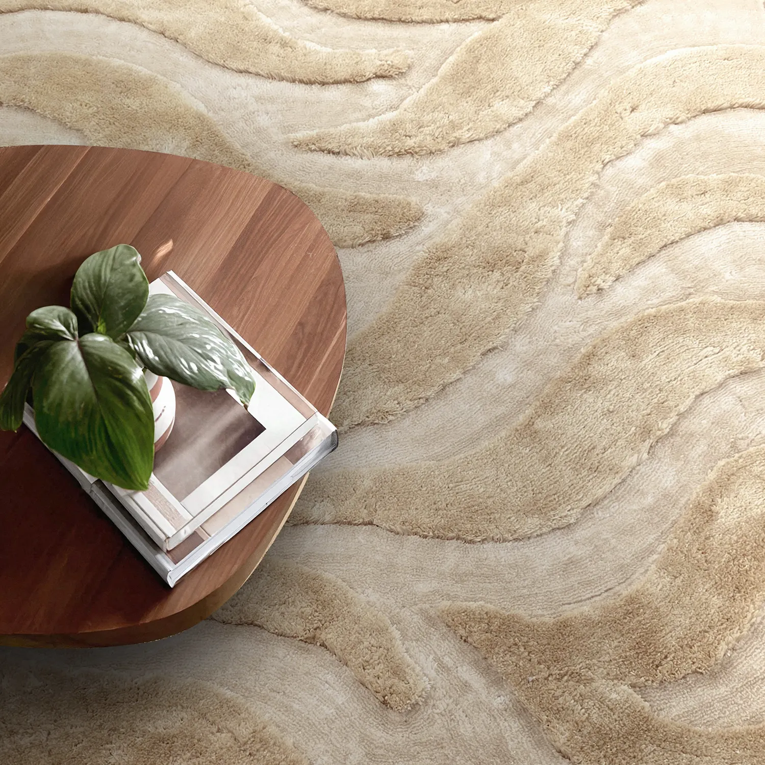 Alfombras de pelo largo - Fergana (crema/beige)