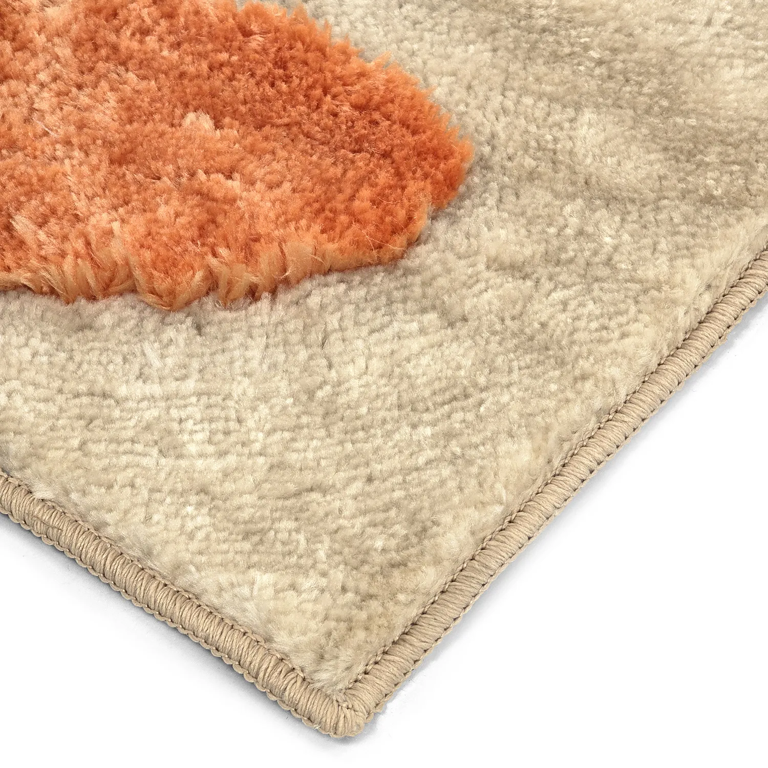 Alfombras de pelo largo - Fergana (crema/naranja)