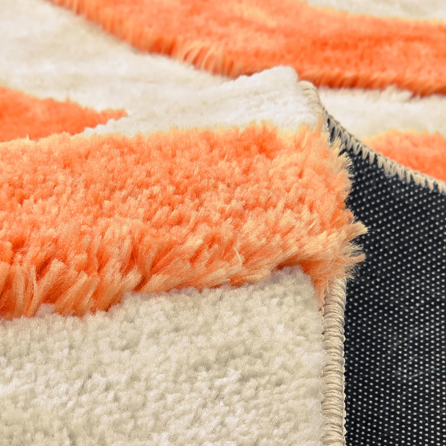 Alfombras de pelo largo - Fergana (crema/naranja)