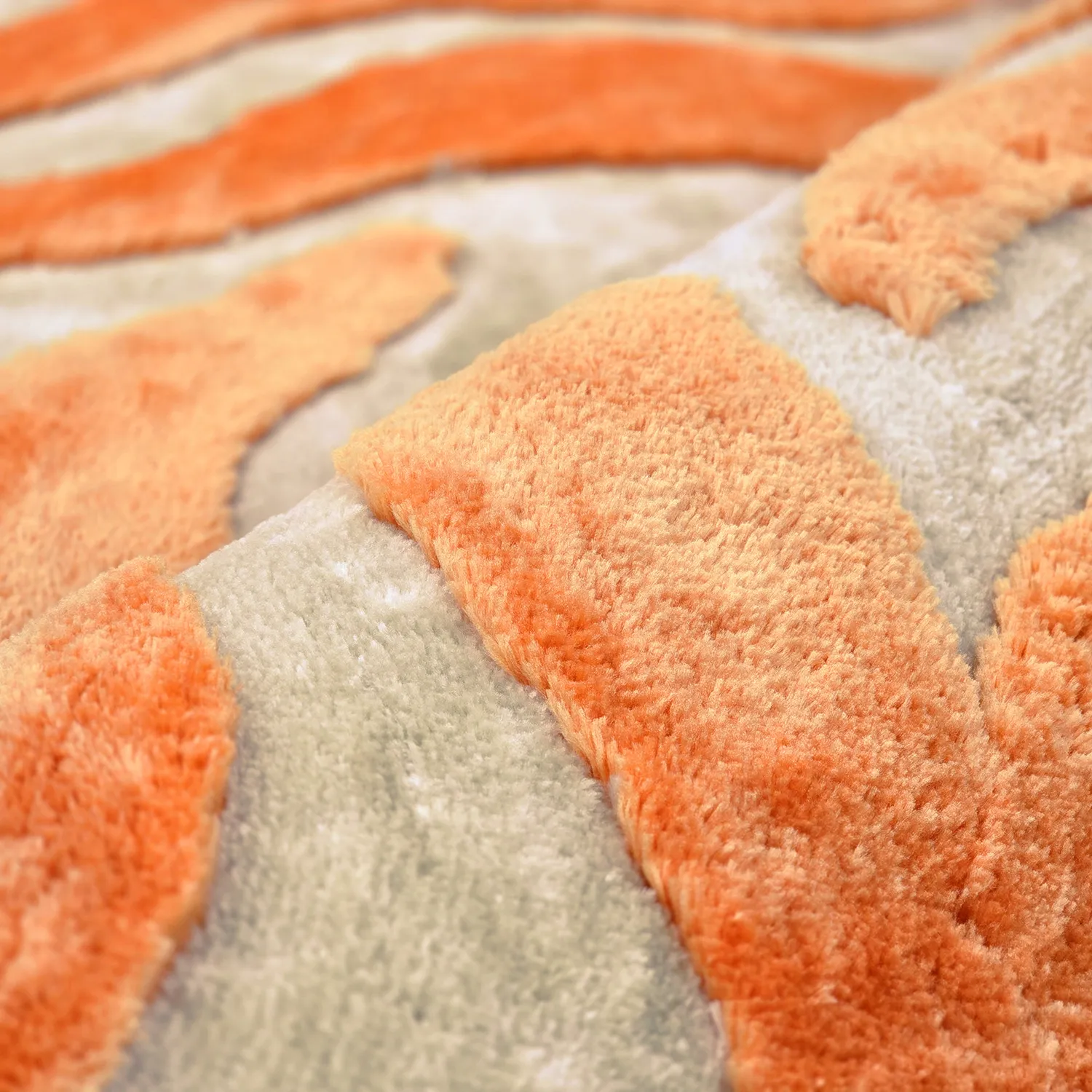 Alfombras de pelo largo - Fergana (crema/naranja)