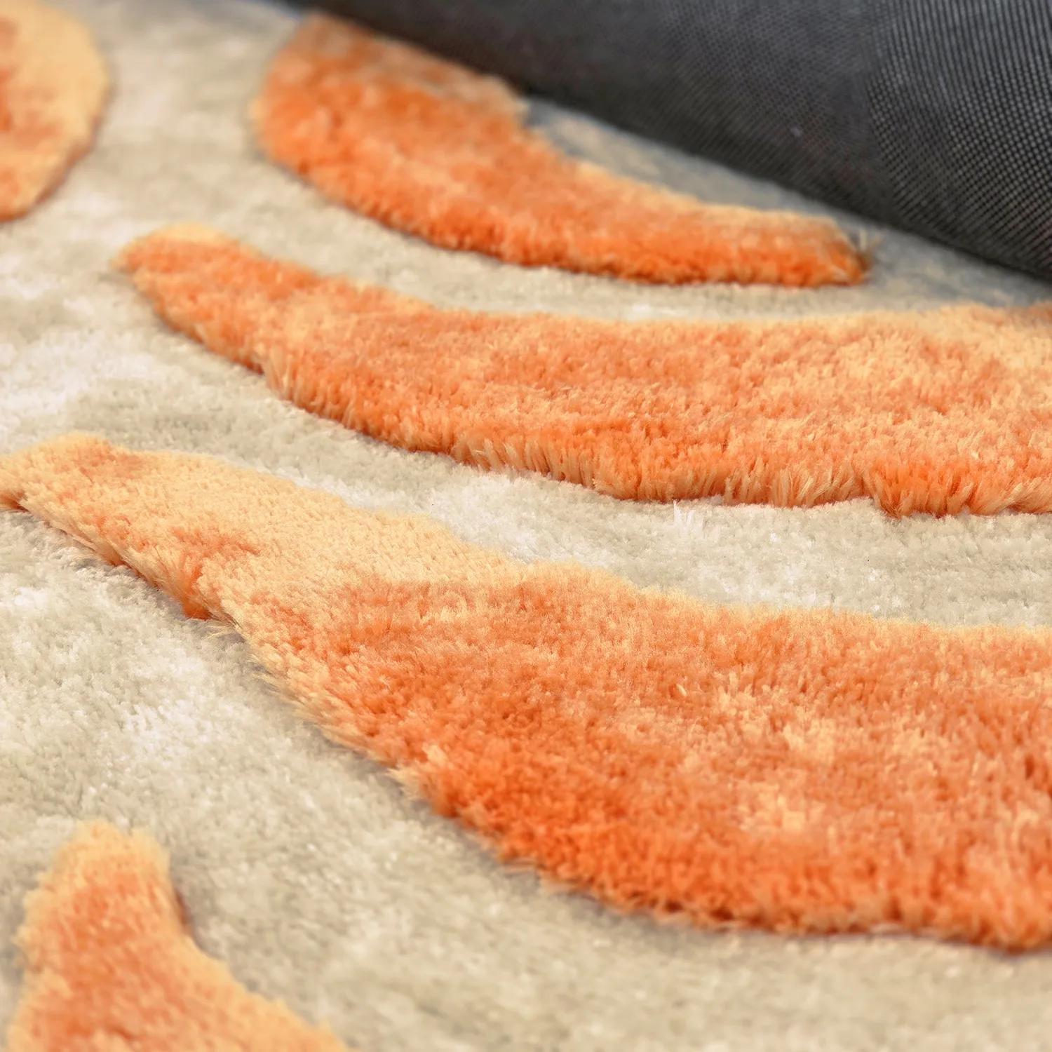 Alfombras de pelo largo - Fergana (crema/naranja)
