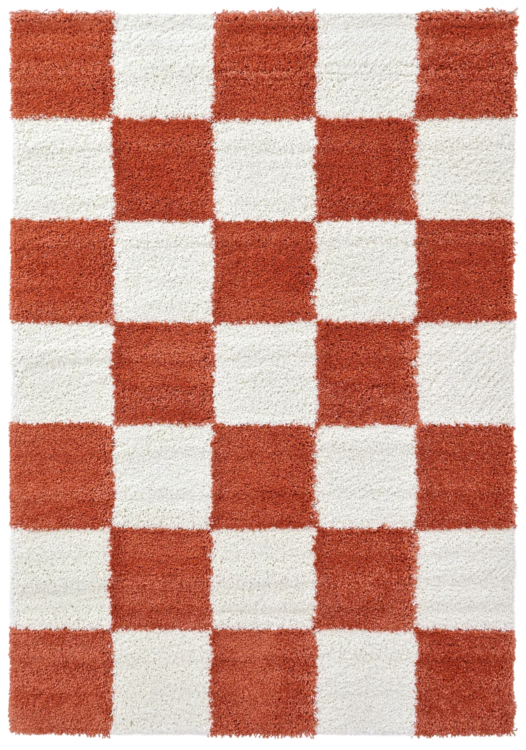 Alfombras de pelo largo - Gordes (naranja/blanco)