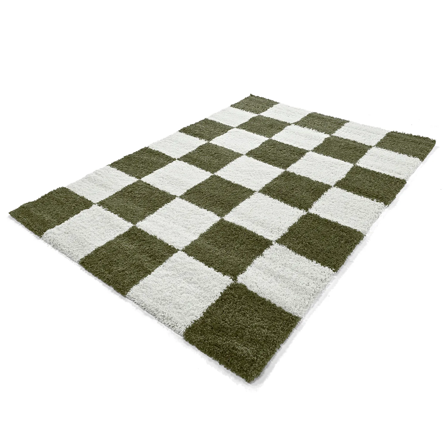 Alfombras de pelo largo - Gordes (verde/blanco)