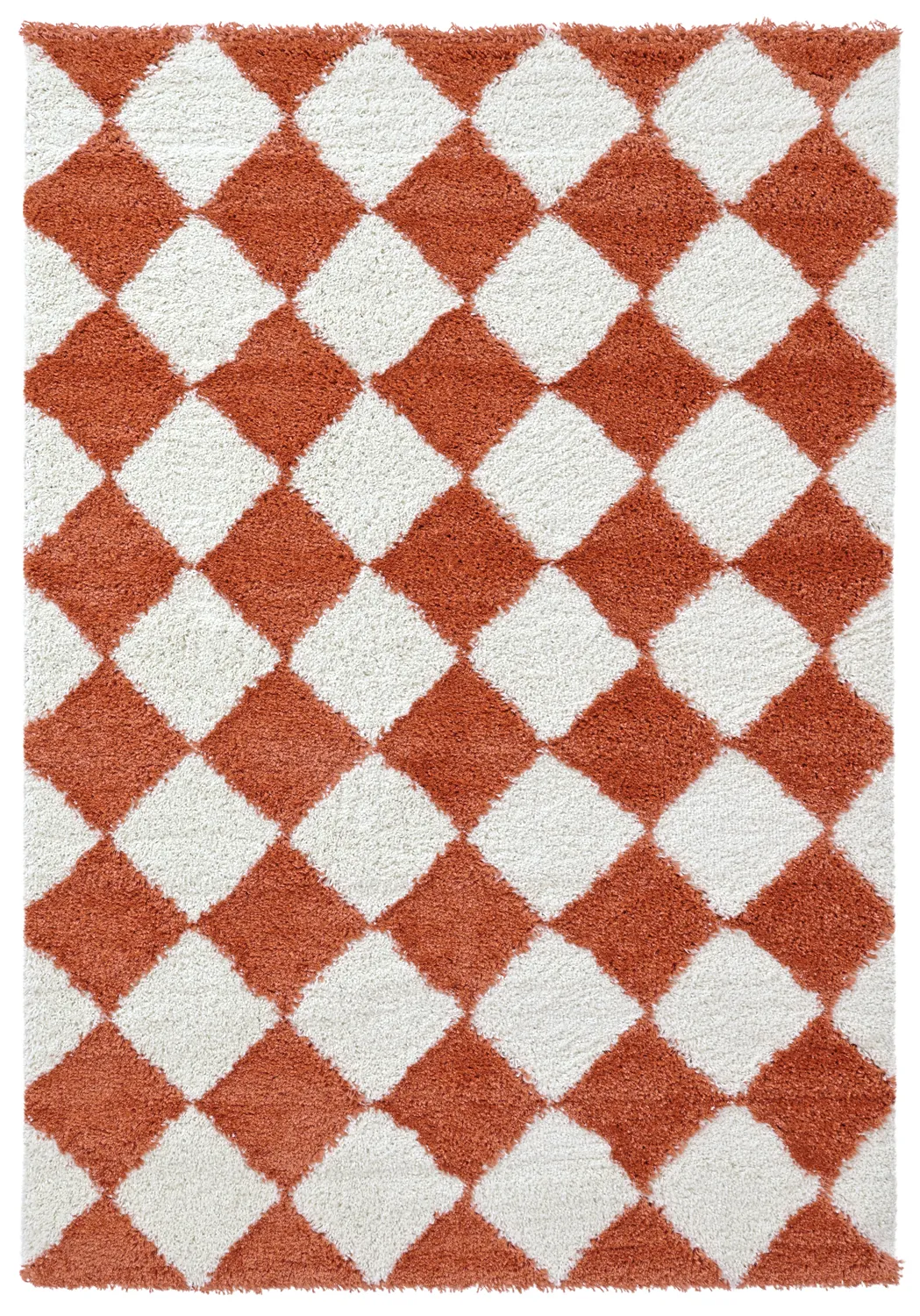 Alfombras de pelo largo - Albi (blanco/naranja)