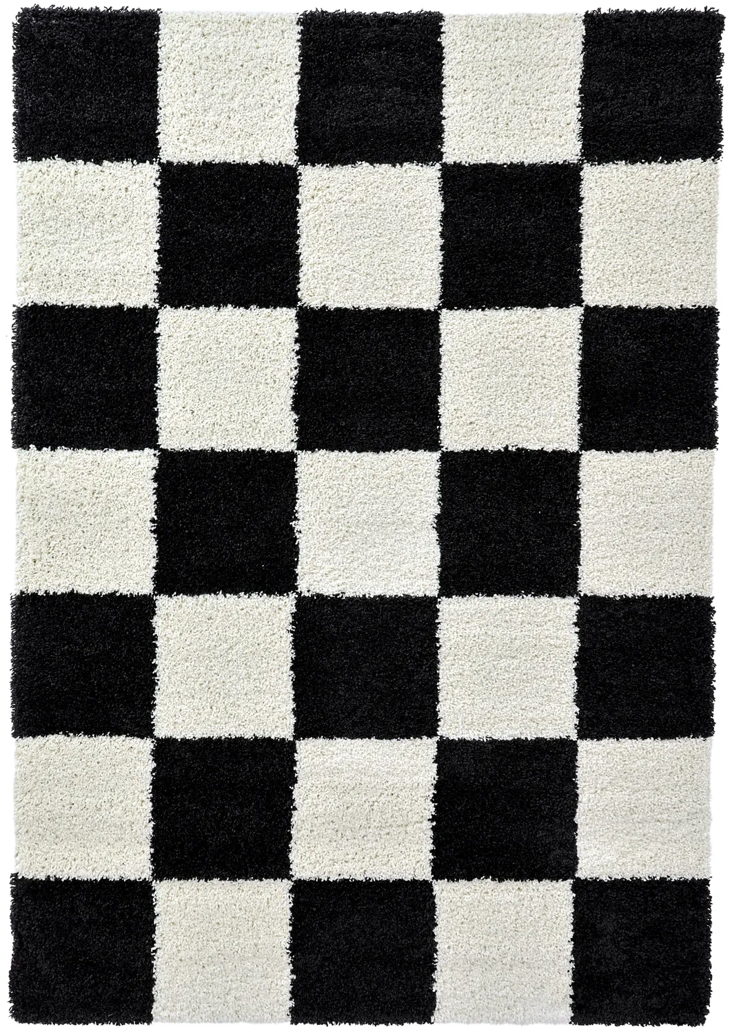 Alfombras de pelo largo - Gordes (negro/blanco)