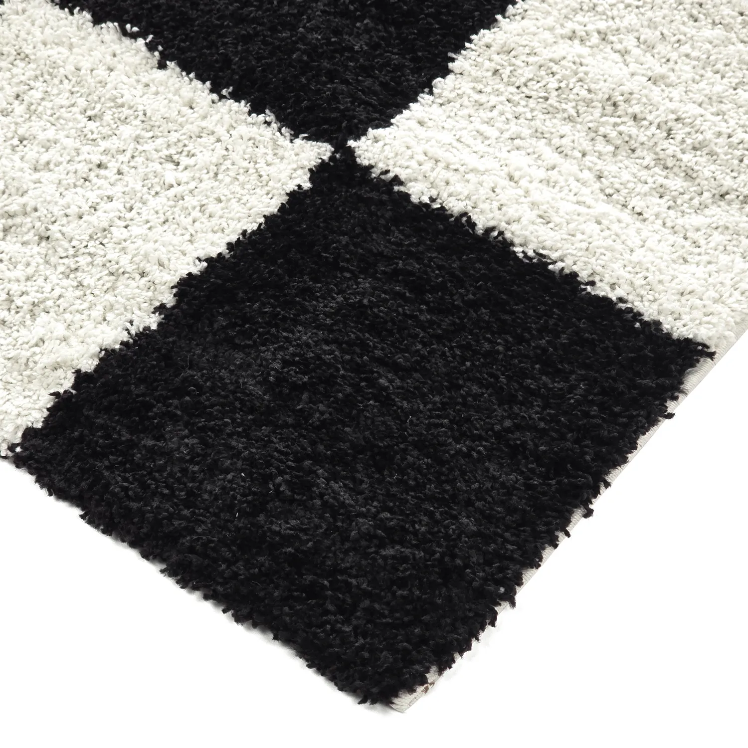 Alfombras de pelo largo - Gordes (negro/blanco)