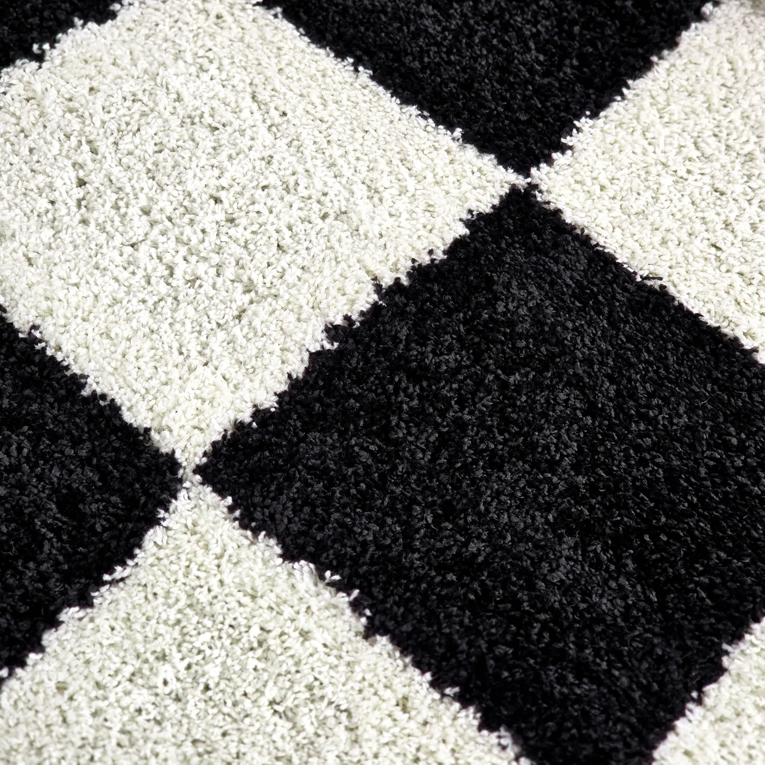 Alfombras de pelo largo - Gordes (negro/blanco)
