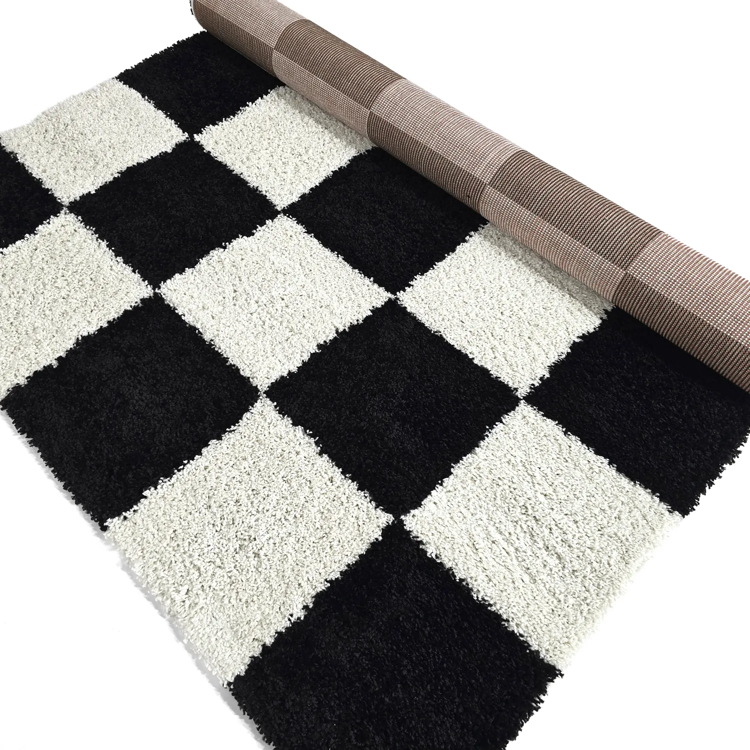 Alfombras de pelo largo - Gordes (negro/blanco)