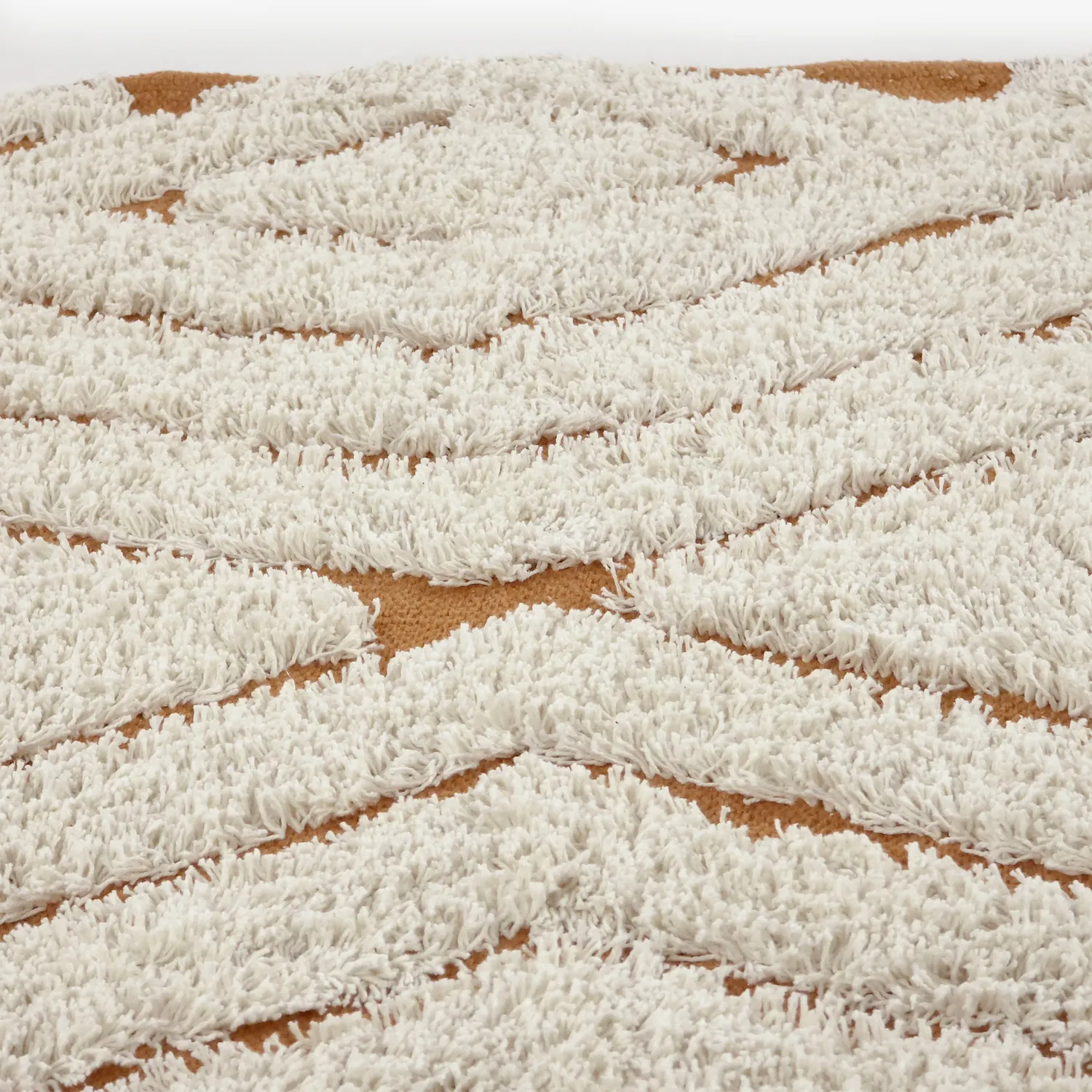 Alfombras redondeadas - Holwell Natural Cotton Shaggy (blanco roto/marrón)