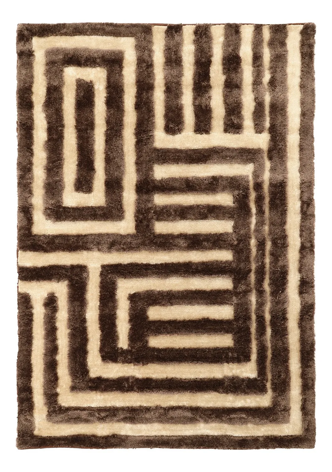 Alfombras de pelo largo - Karbala (beige/marrón)