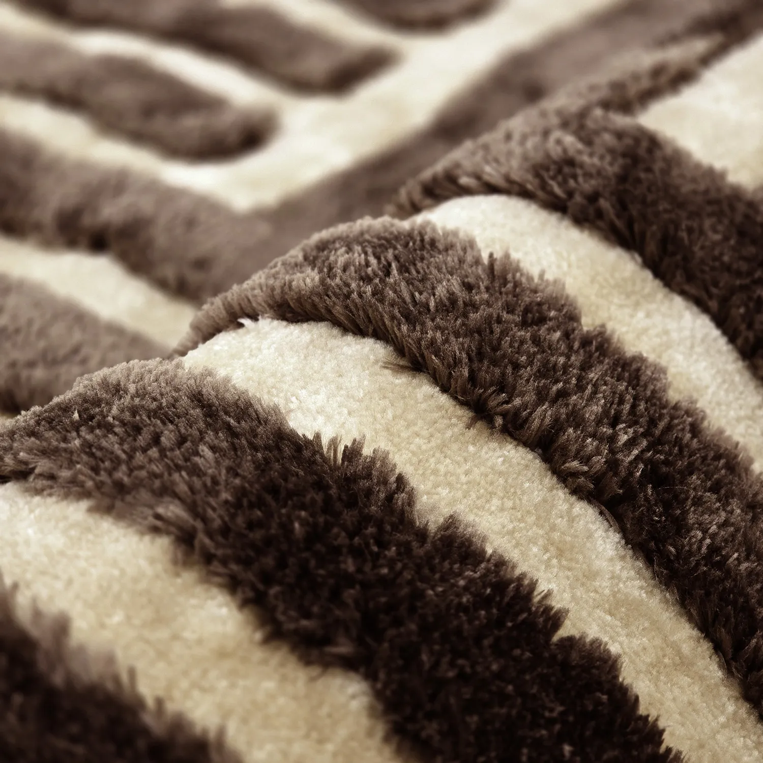 Alfombras de pelo largo - Karbala (beige/marrón)